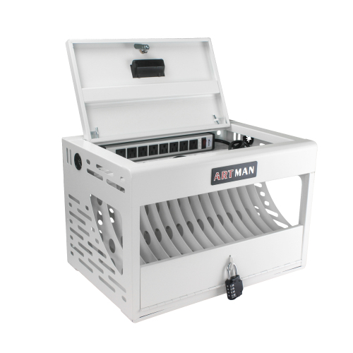 16 Bay Charging Cabinet for Laptop,Chromebook, Locking Charging Station-BLACK、、casual