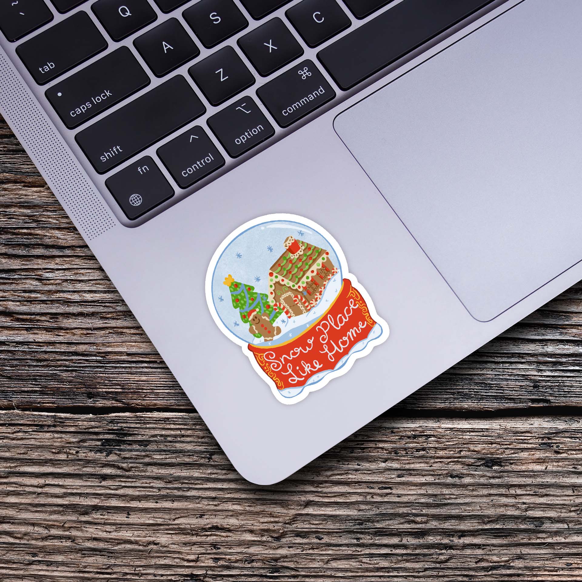  Snow Place Like Home Snow Globe Winter Sticker、mySite、ghnorth