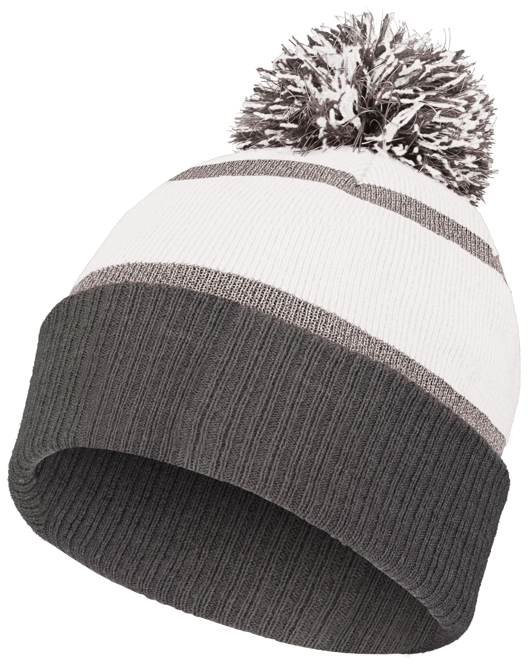 Holloway Reflective Beanie - White/Carbon、mySite、noshort