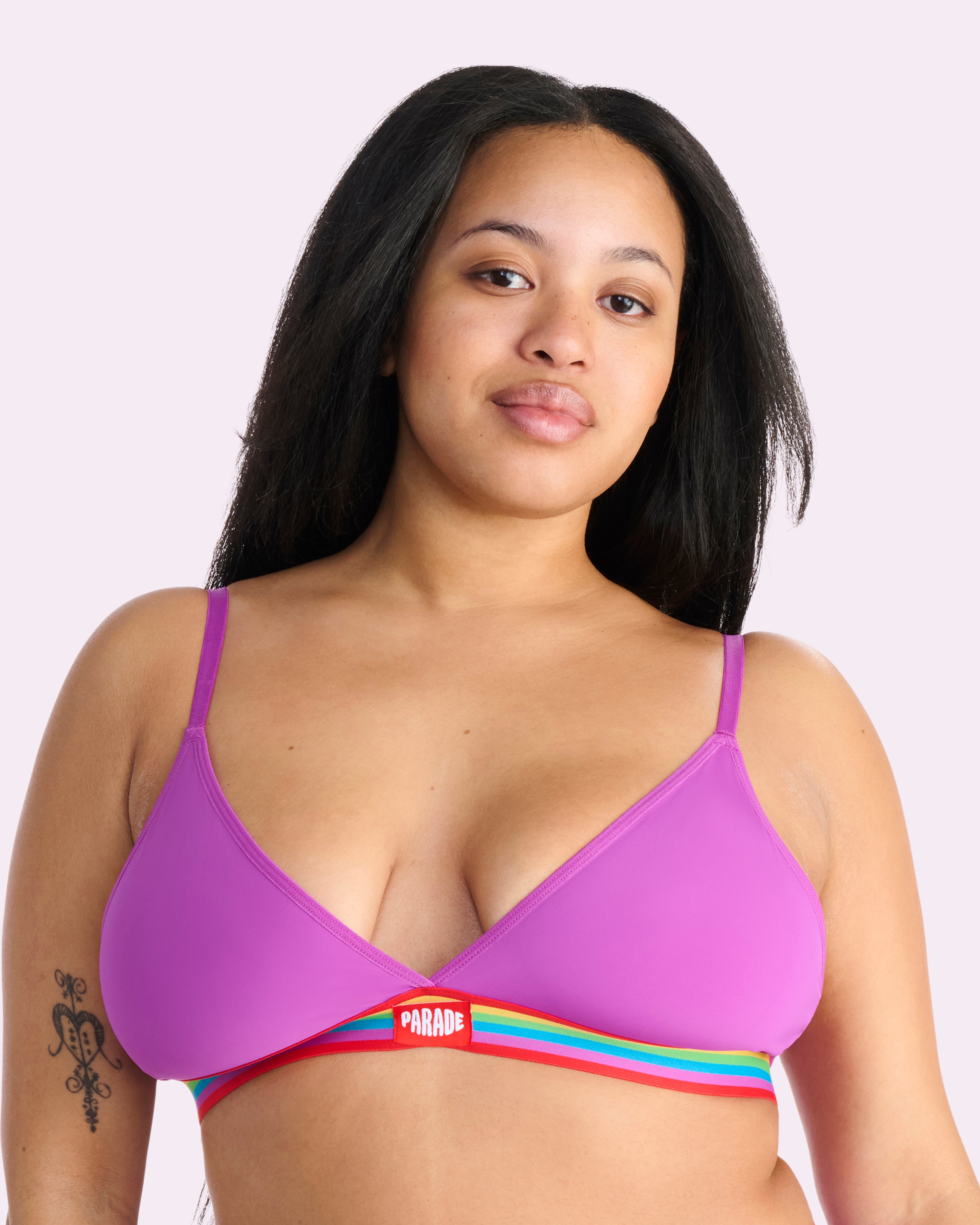 Re:Play New Triangle Bralette | Ultra-Soft Re:Play (Purple Cactus)、mySite、bengalsvssteelers