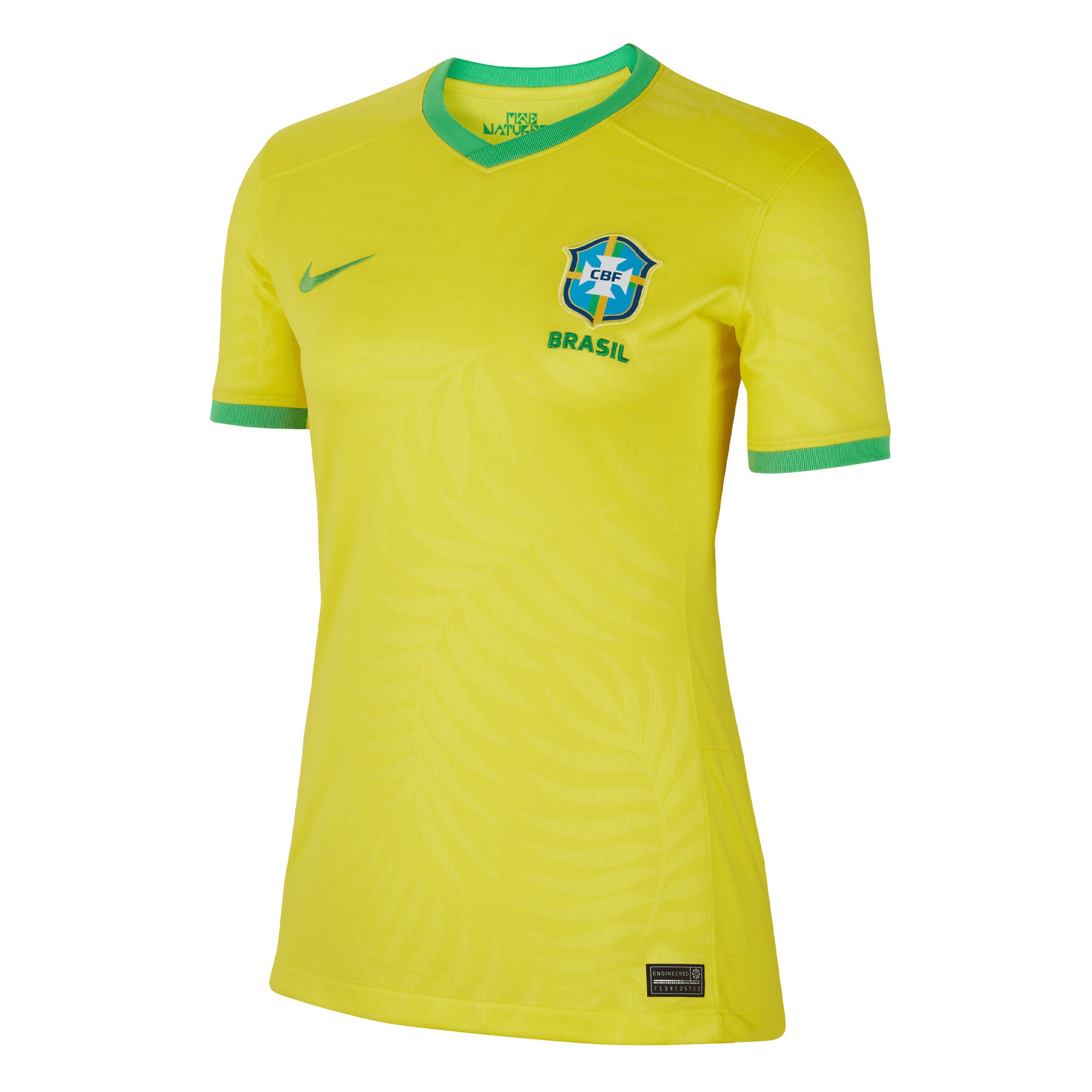 Nike Women's Brazil 2023/24 Home Jersey Yellow/Green、mySite、noshort