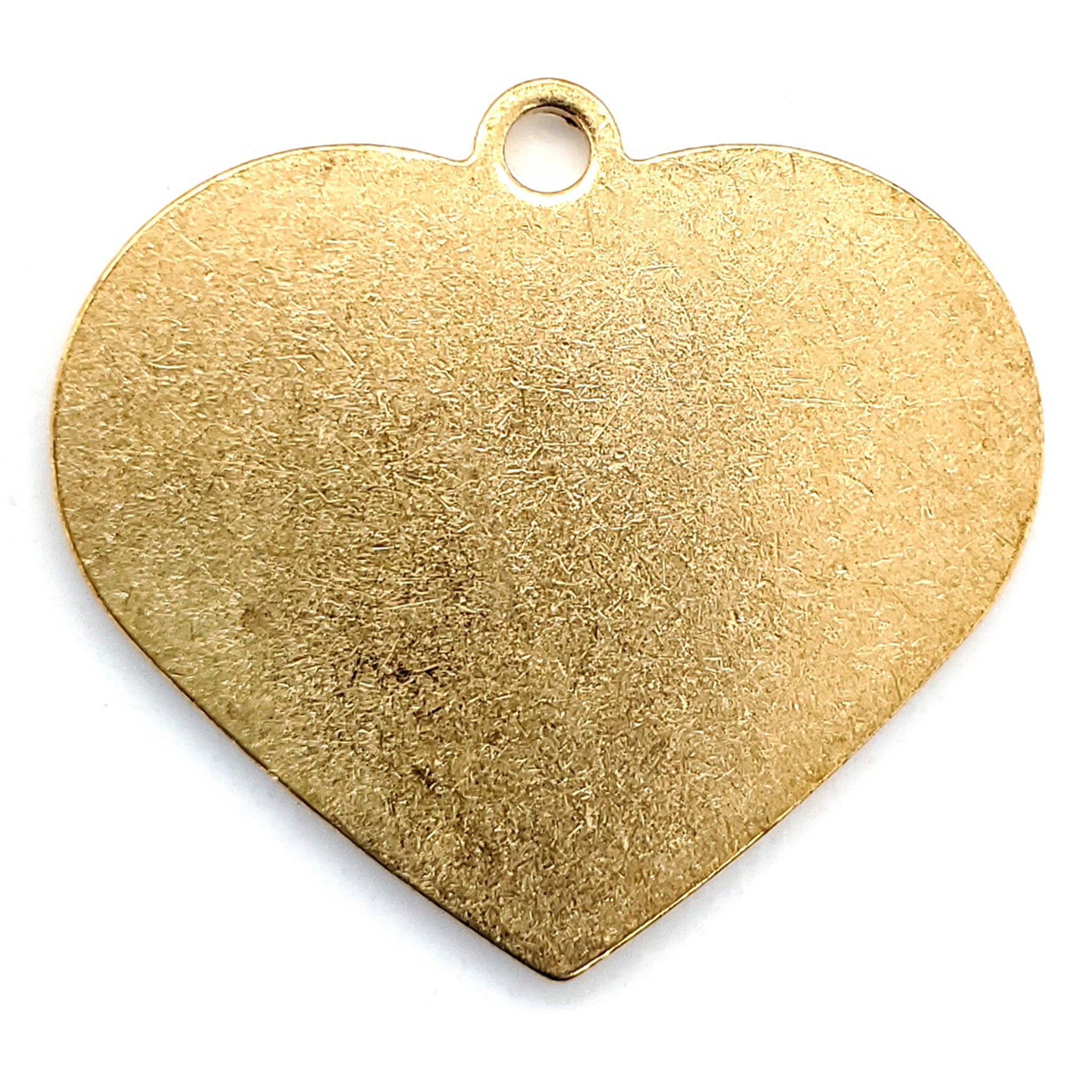 Brass Blank Heart Pendant With Hole / SBB0207、mySite、dreamappss