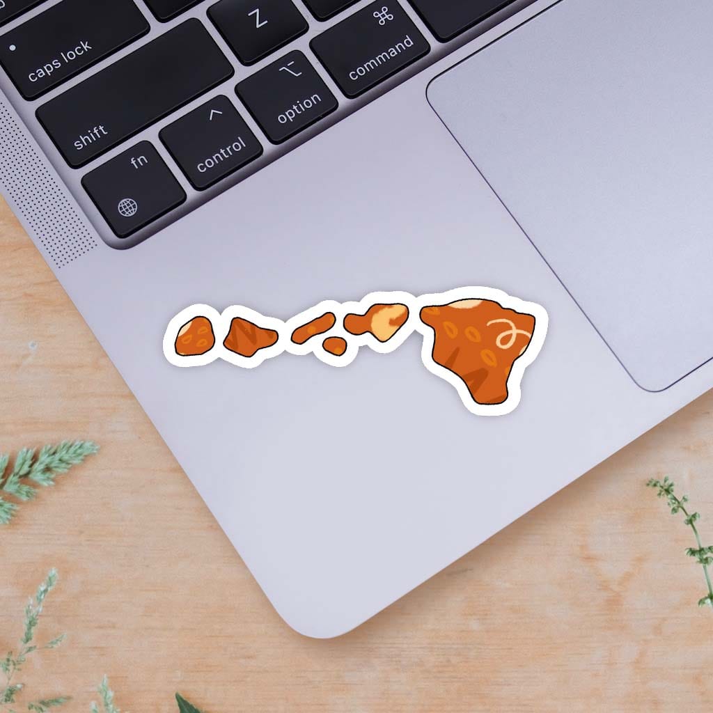  Hawaii Orange Abstract Sticker、mySite、elrpsem3k