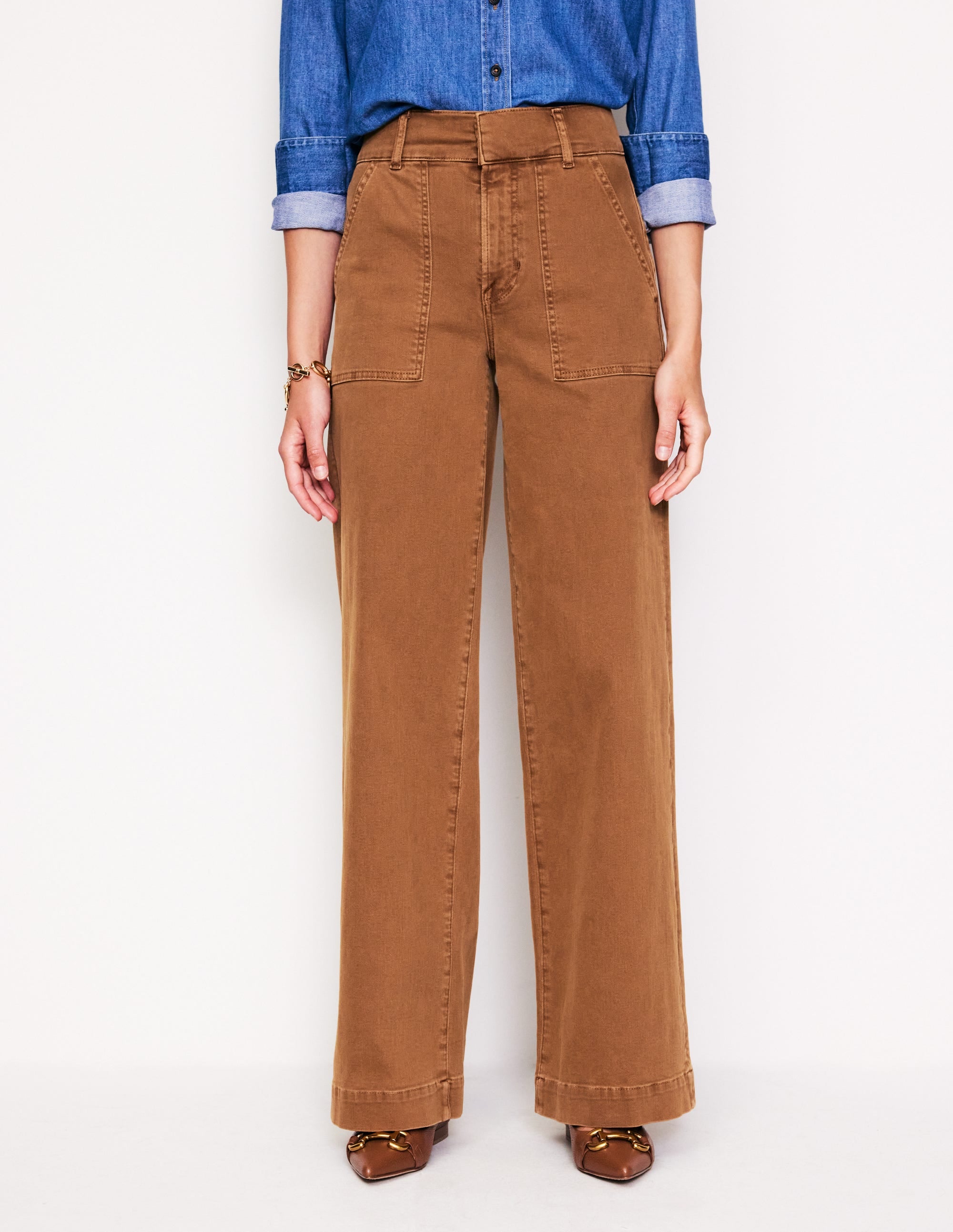  Wide Leg Cargo Trousers-Gingerbread、mySite、ashleygrahame