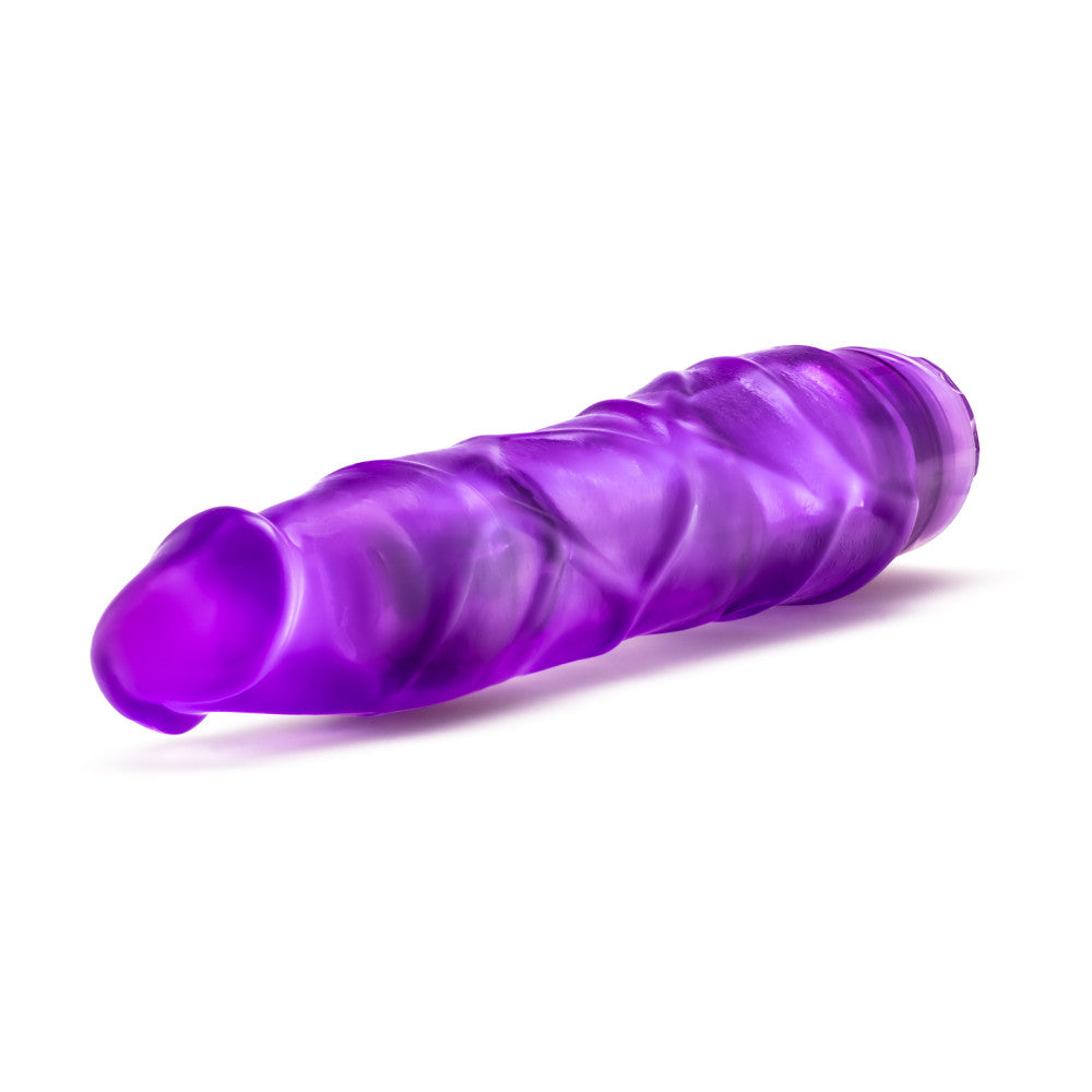 B Yours By Blush® | Vibe #1 Realistic Purple 9-Inch Long Vibrating Dildo、mySite、bottomscart