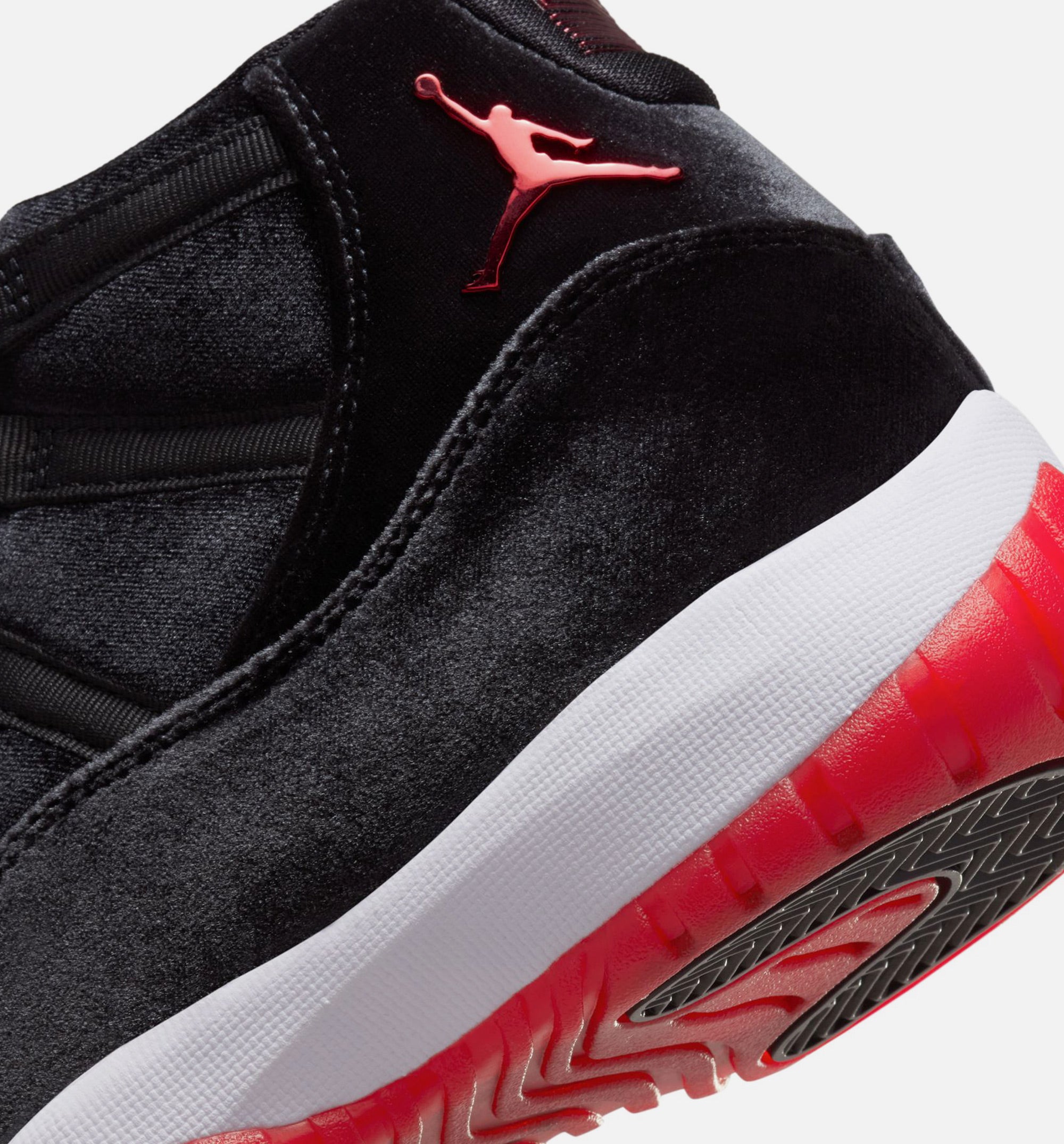 Air Jordan 11 Retro Bred Velvet Womens Lifestyle Shoe - Black/Gym Red/White、mySite、dreamappss