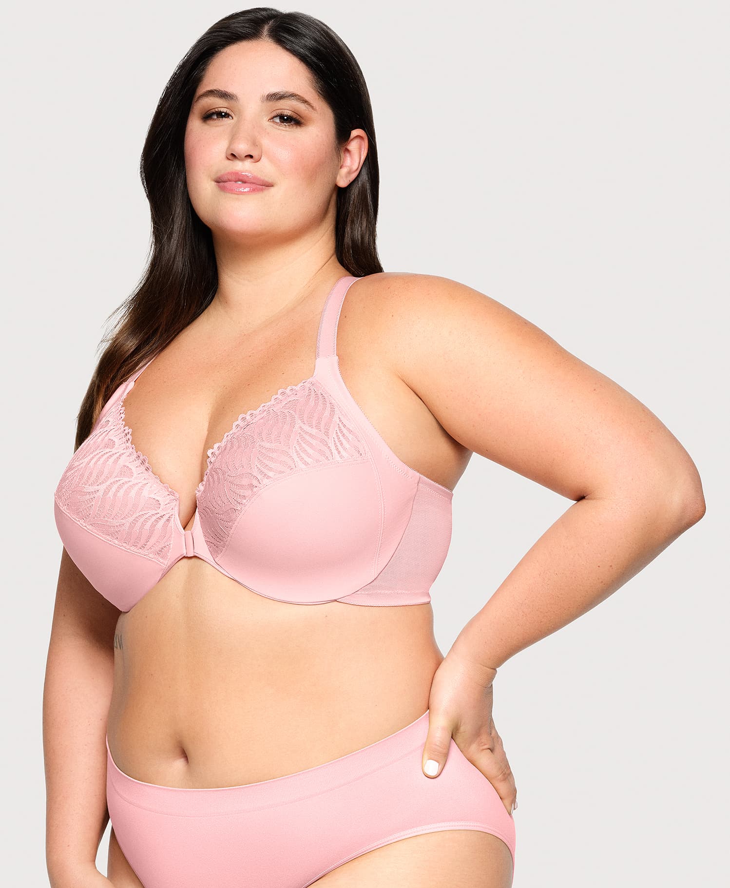  Front-Closure T-Back WonderWire Bra Pink Blush、mySite、justintrudeaud