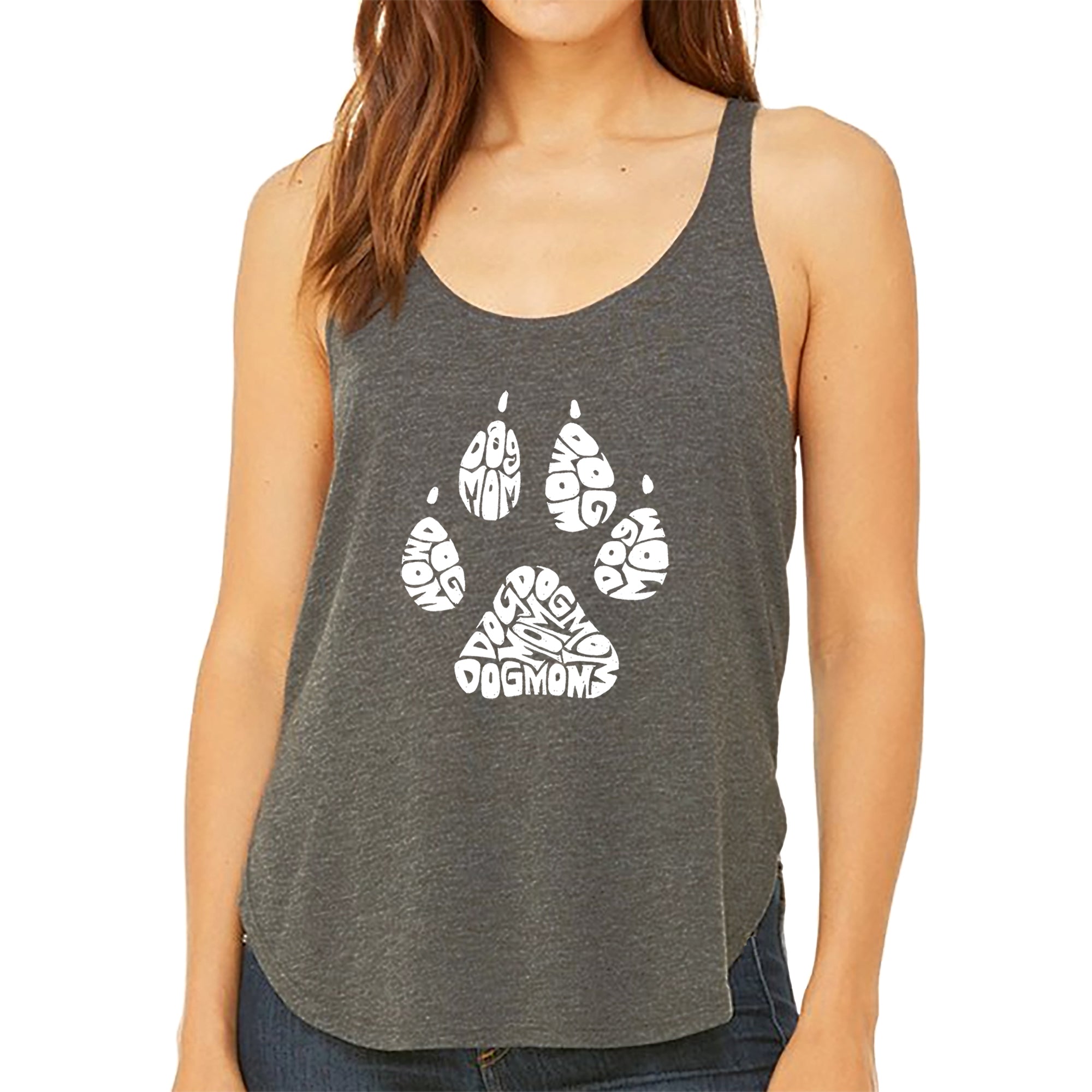 Dog Mom - Women's Premium Word Art Flowy Tank Top、mySite、camillekostekn