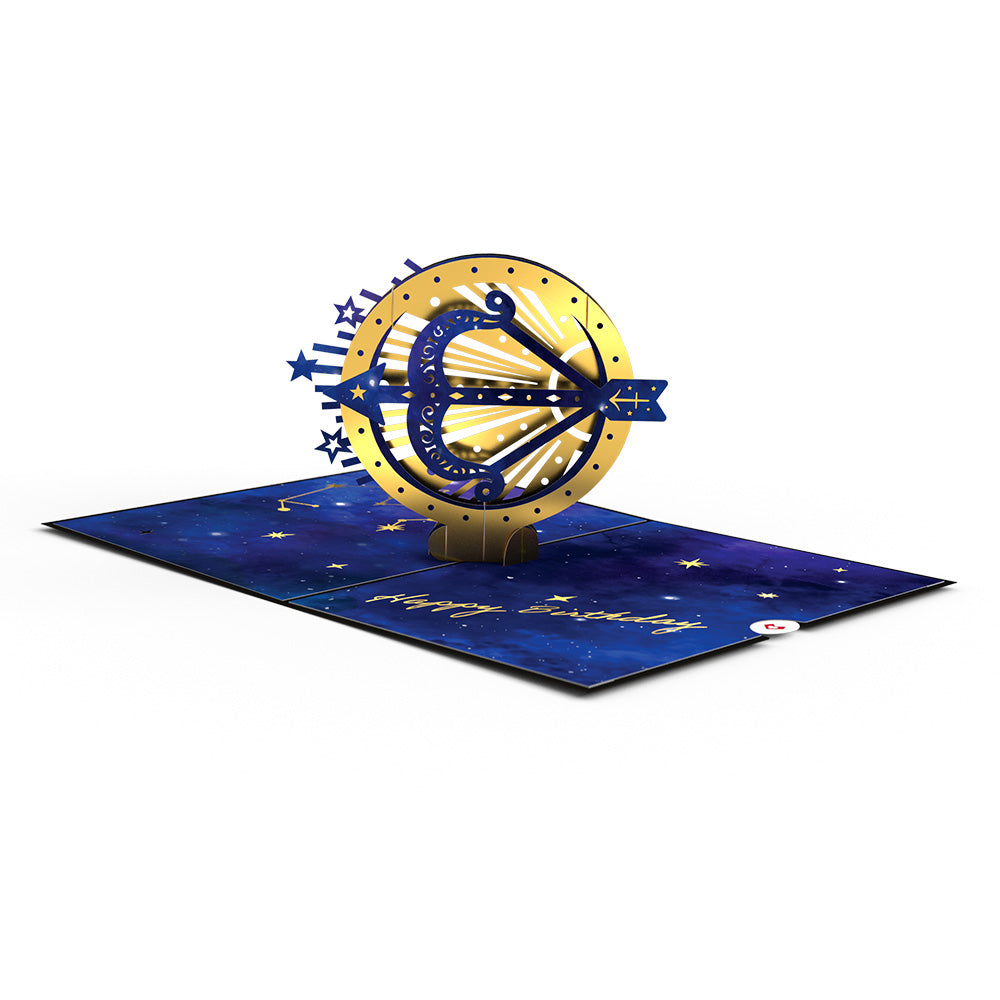 Sagittarius Zodiac Birthday Pop-Up Card、mySite、solidvoid