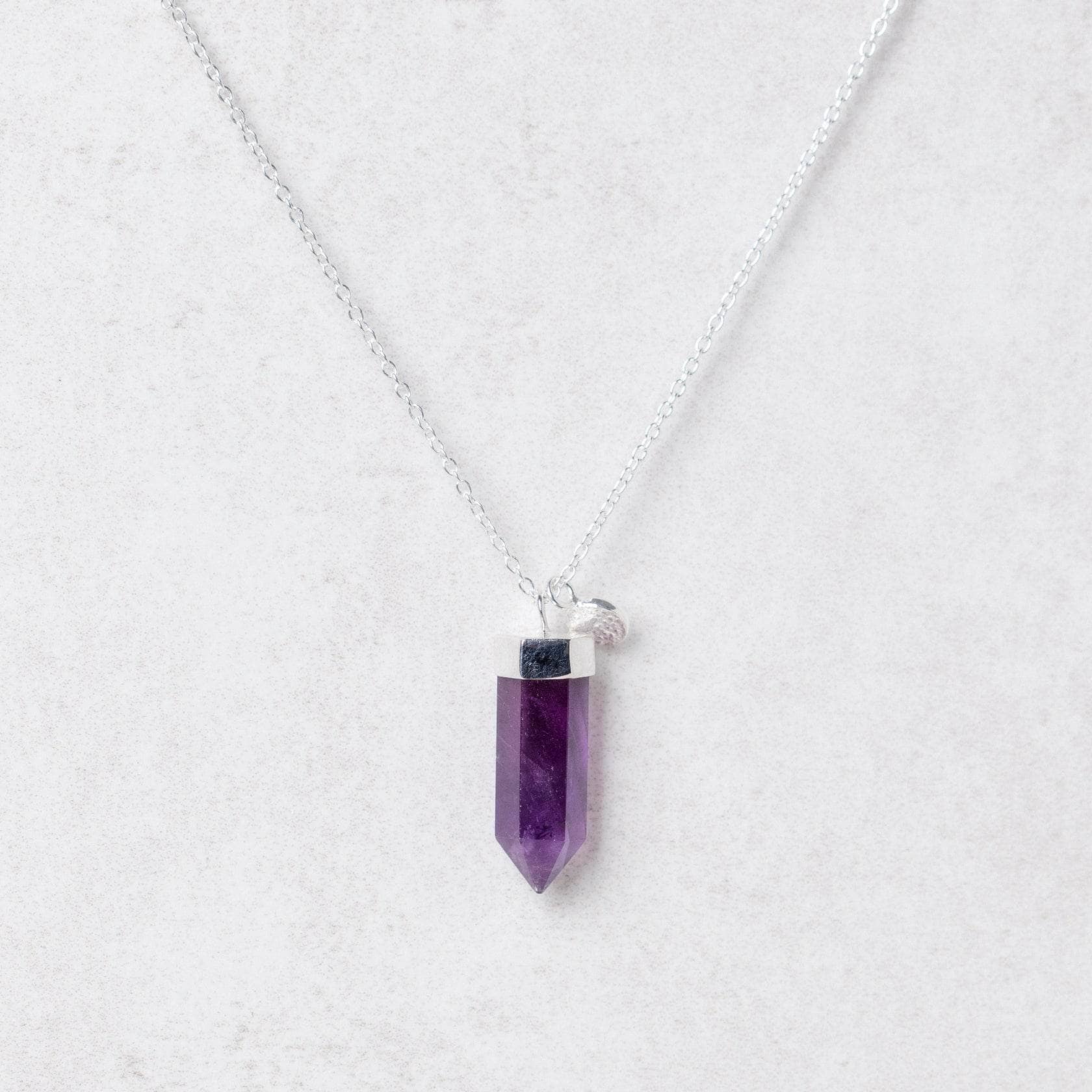 Amethyst Crystal Point Necklace、mySite、hinf8tx79