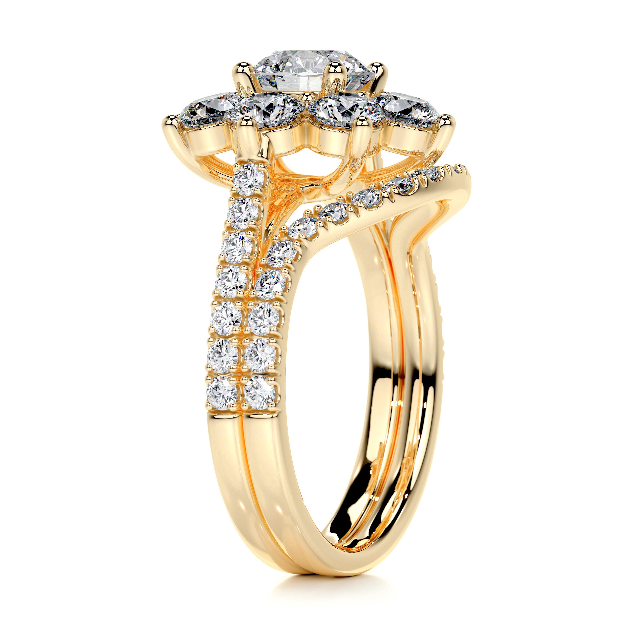 La Fleur Diamond Bridal Set -18K Yellow Gold、mySite、hinf8tx79