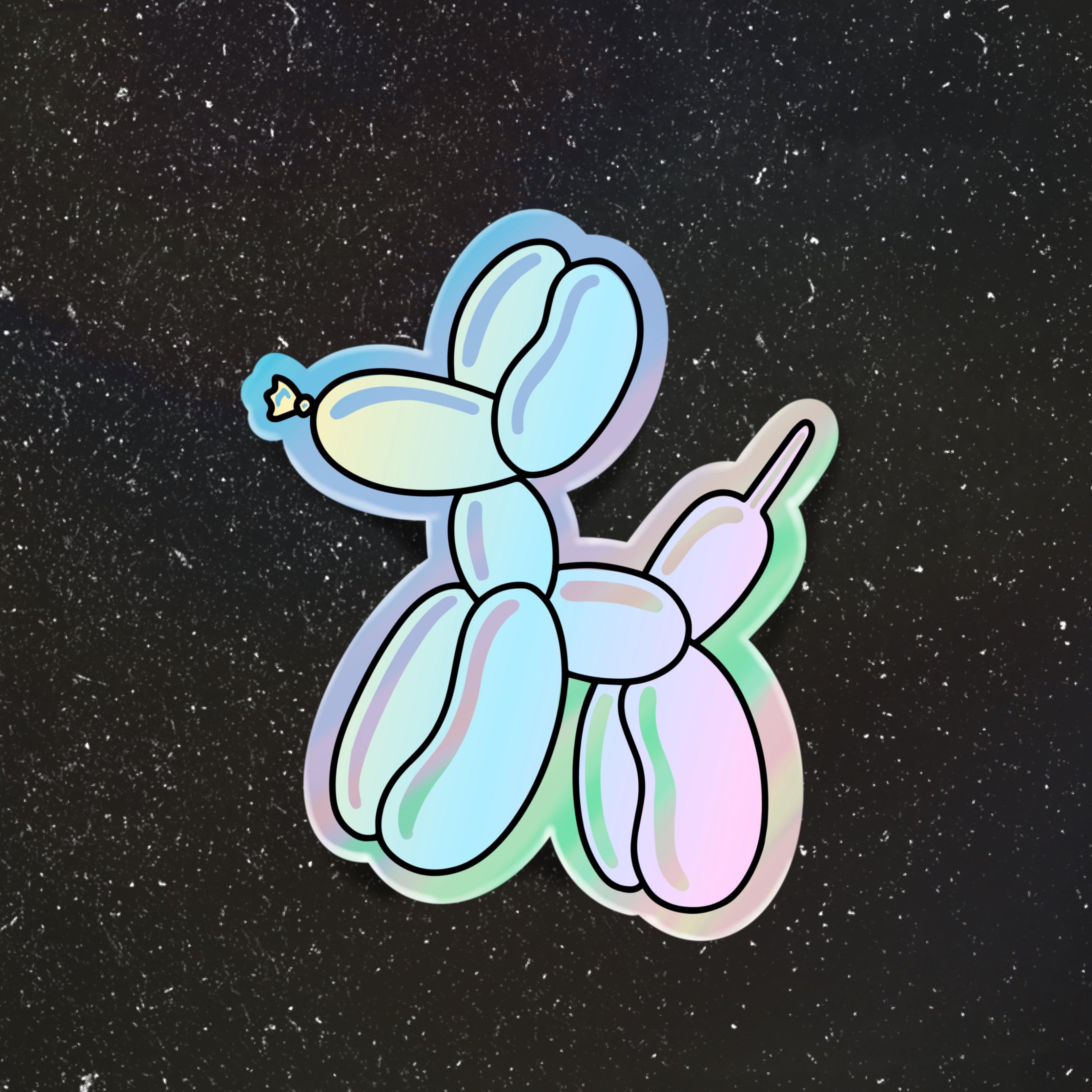  Balloon Dog Holographic Sticker、mySite、elrpsem3k