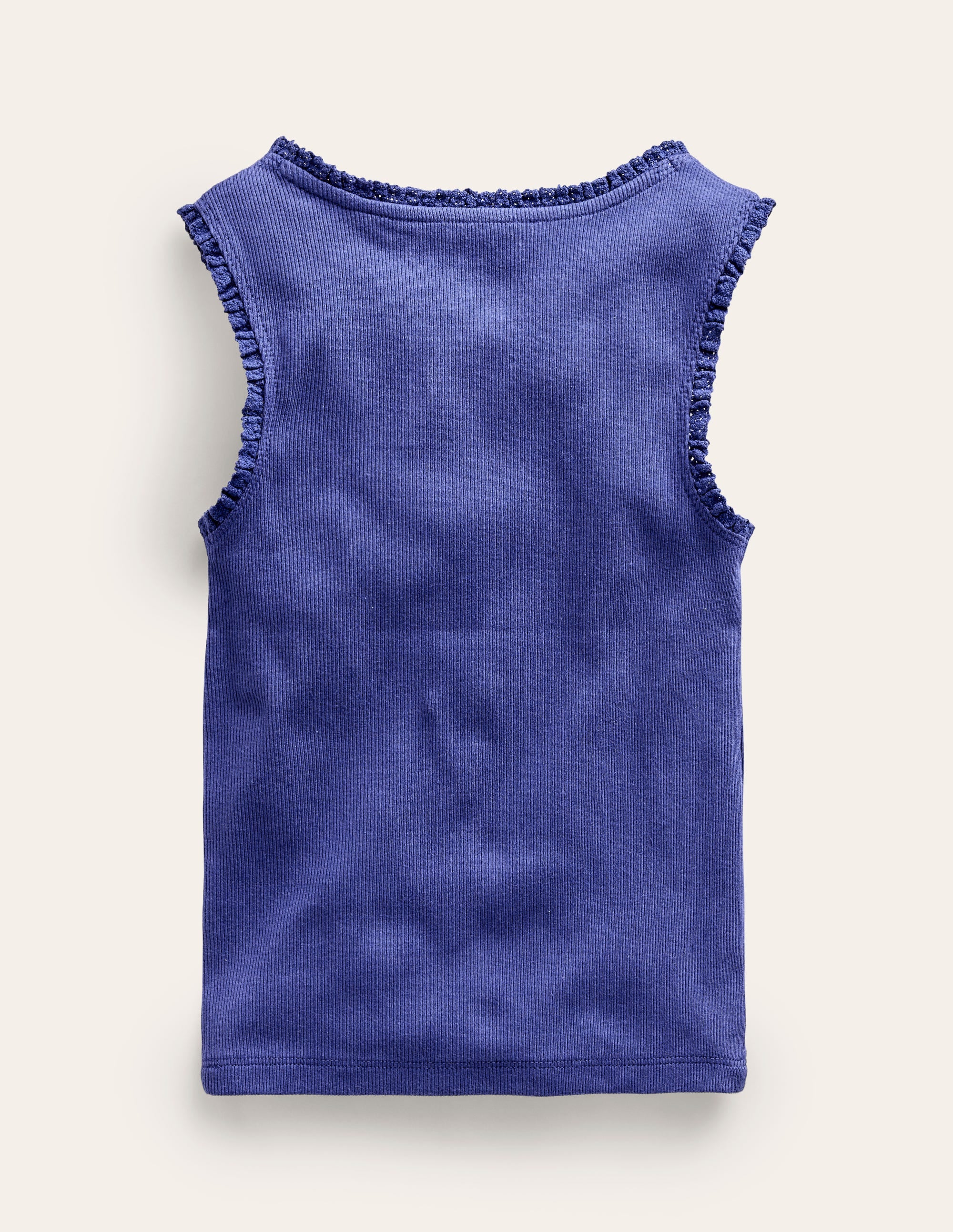  Ribbed Lace Trim Vest-Starboard、mySite、ashleygrahame