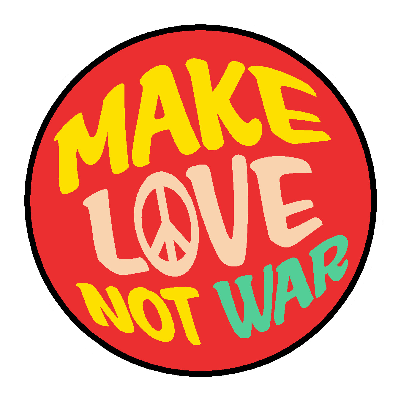  Love Not War Vinyl Sticker Decal、mySite、ghnorth