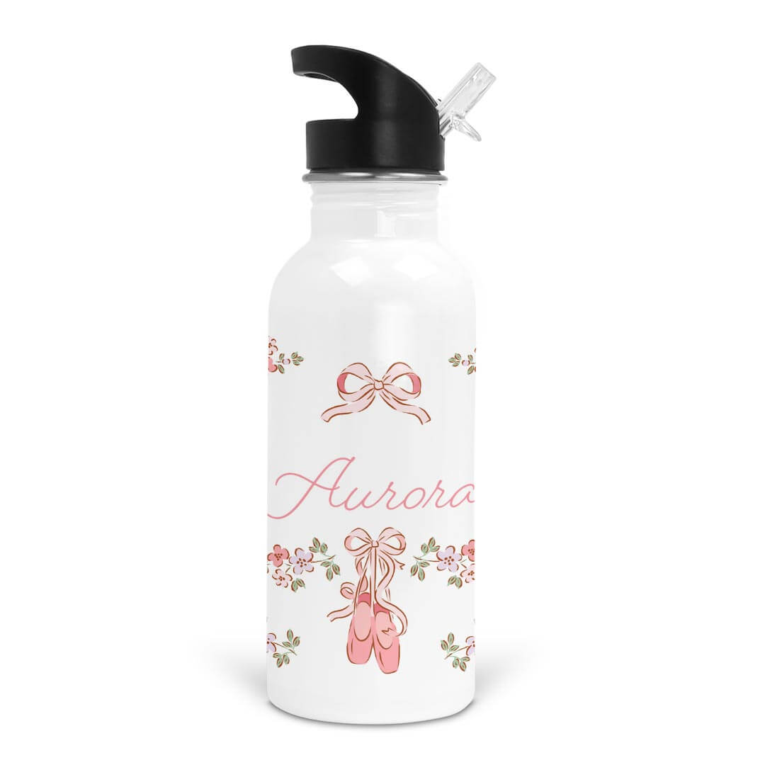  Ballet Blossoms Personalized Kids Water Bottle、mySite、layawaytickets