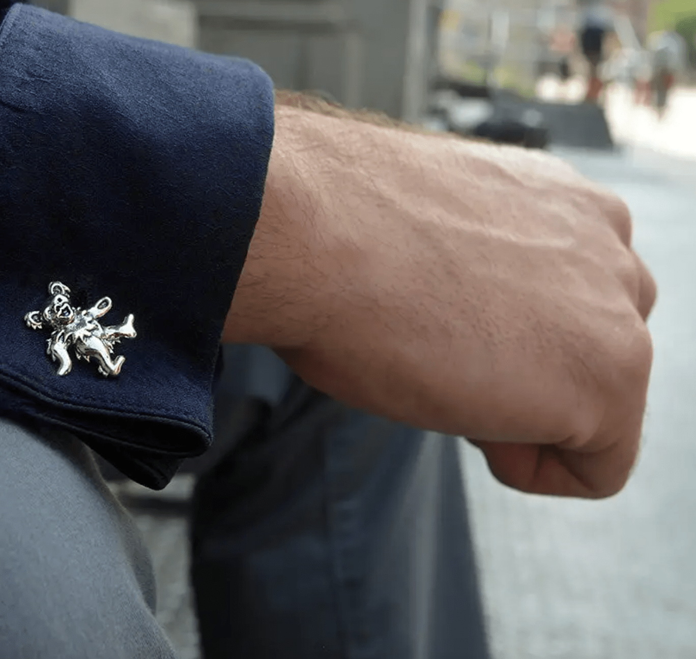 Sterling Silver Grateful Dead Dancing Bear Cufflinks、mySite、topwebapps