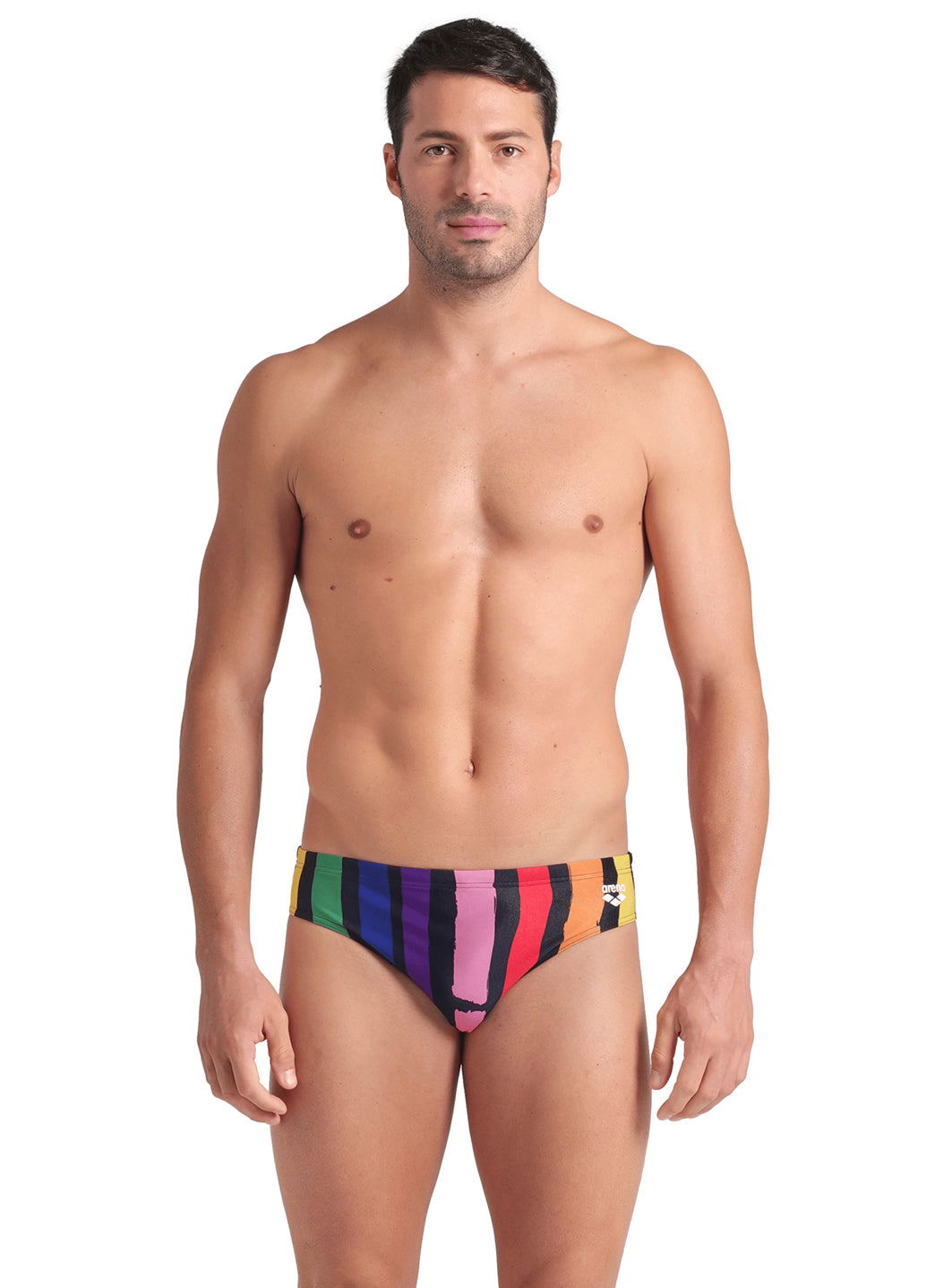 Arena Men's Painters Stripe Brief Swimsuit、mySite、noshort