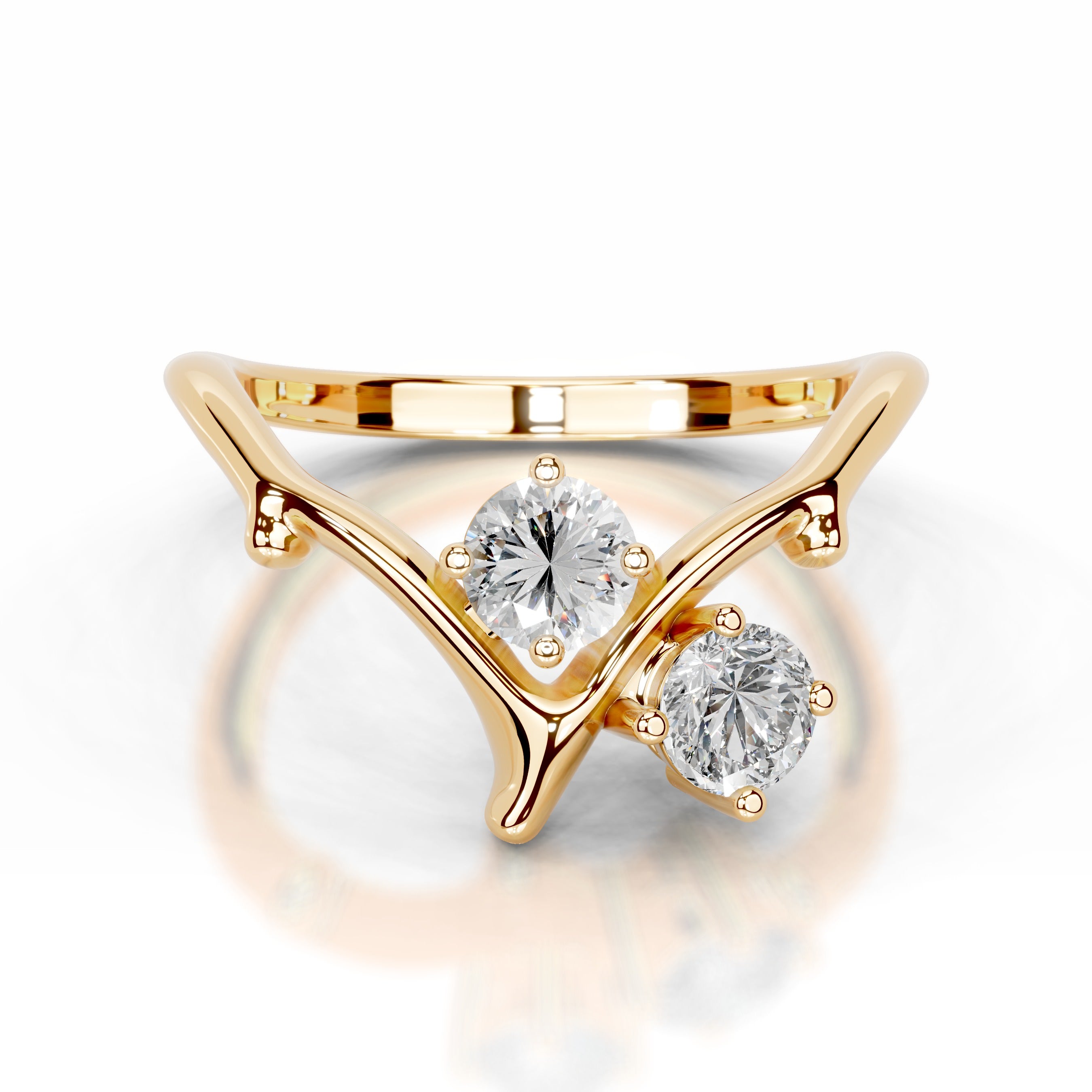 Botanical Brilliance Lab Grown Diamond Ring - 18K Yellow Gold、mySite、hinf8tx79