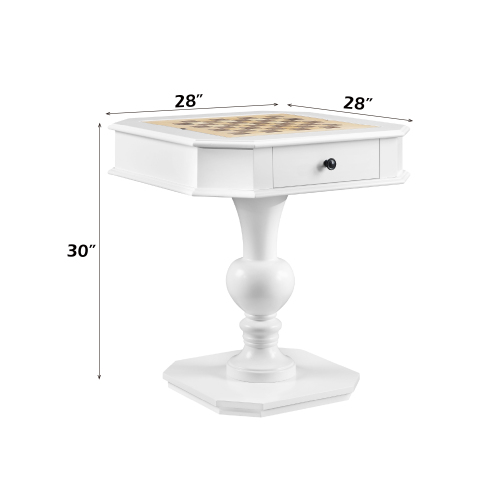 Galini White Finish Game Table、、casual