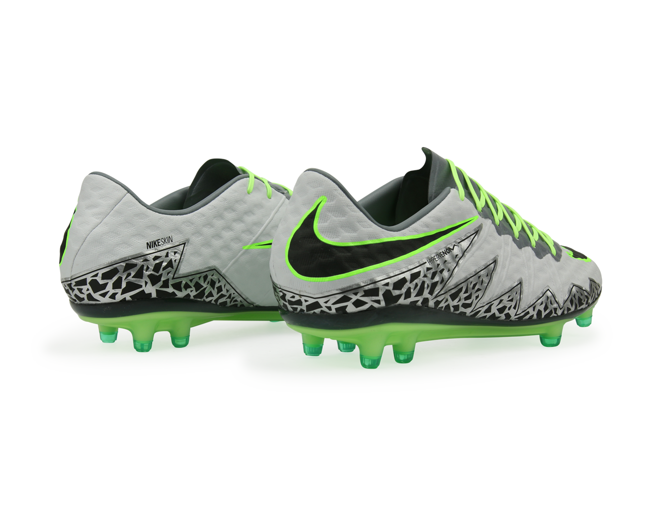Nike Men's Hypervenom Phinish FG Pure Platinum/Black/Ghost Green、mySite、noshort