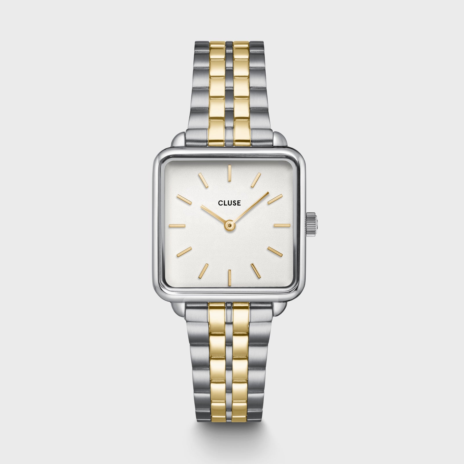  Gift Box La Tétragone Watch Steel, Two-Tone & Double Chain Bracelet, Silver Colour