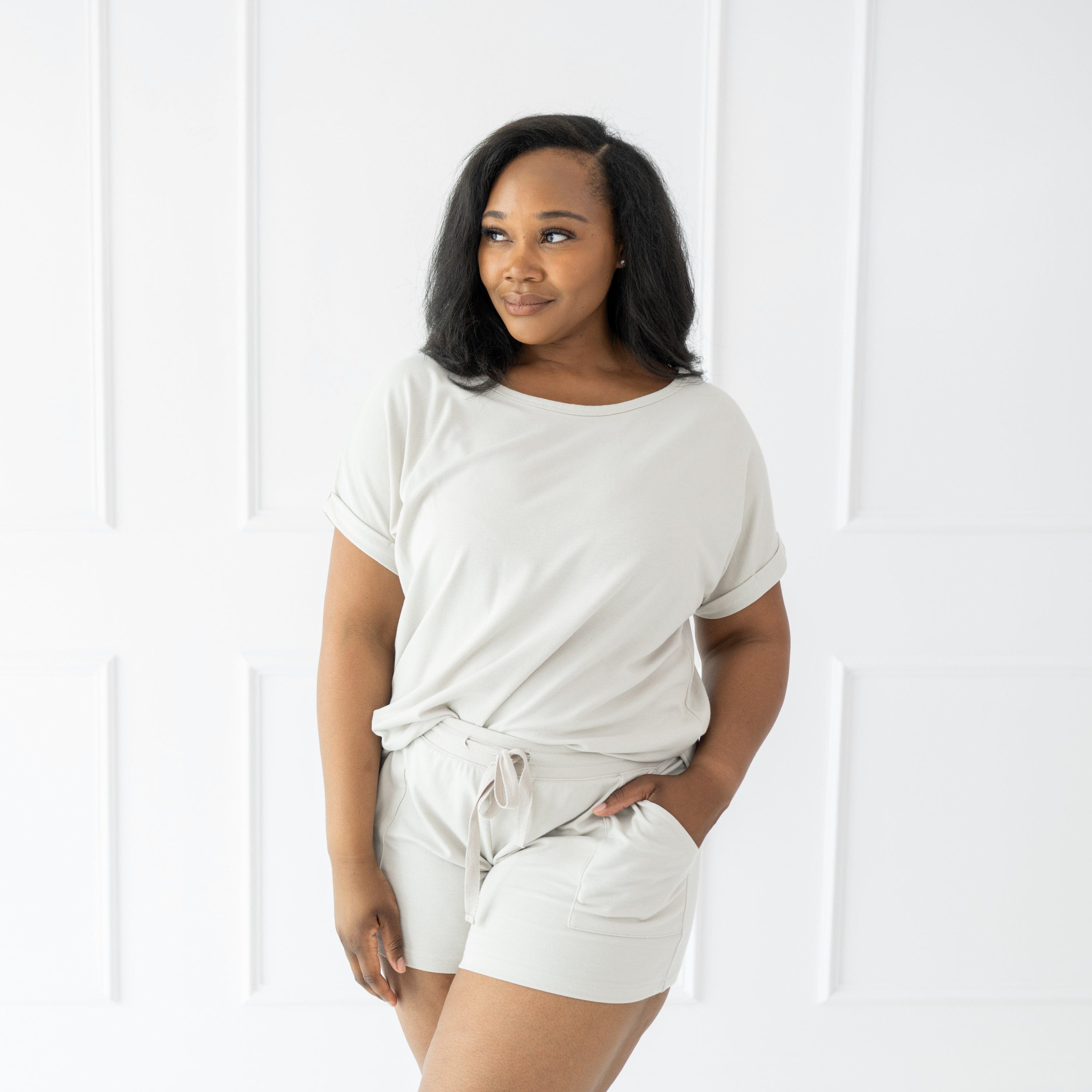  Women's Bamboo Jersey Shorts in Oat、mySite、layawaytickets