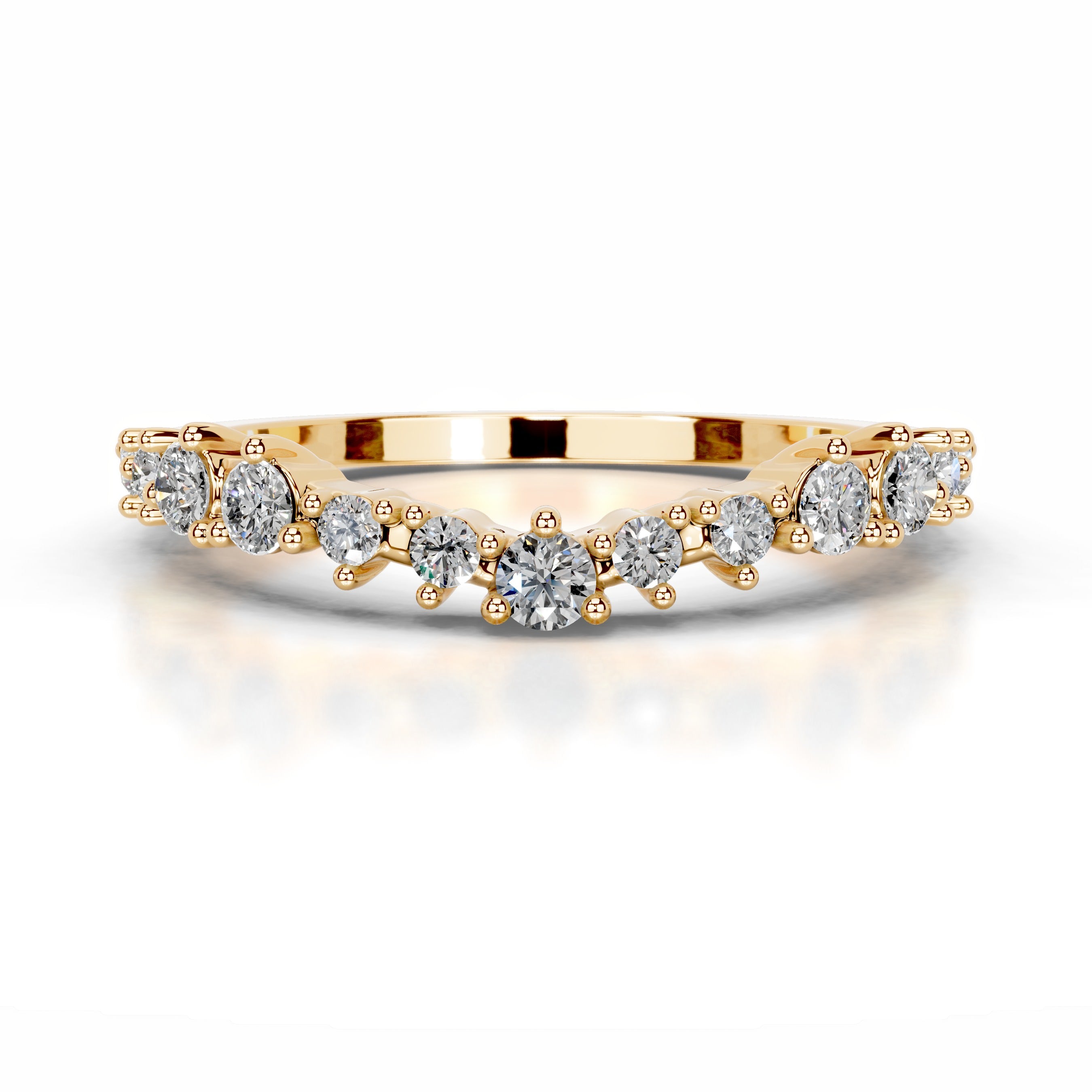Millicent Diamond Wedding band - 18K Yellow Gold、mySite、hinf8tx79