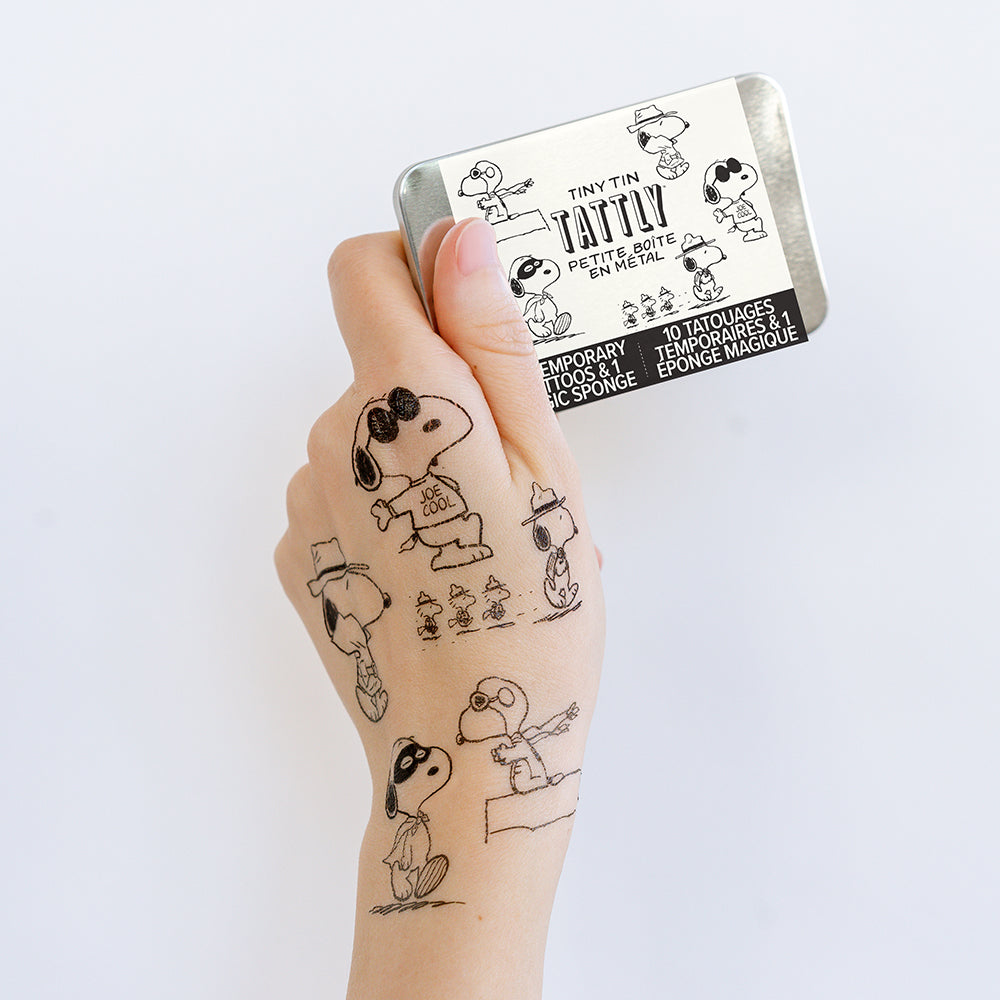  Peanuts Many Faces of Snoopy Tattly Temporary Tattoos Tiny Tin、mySite、ghnorth
