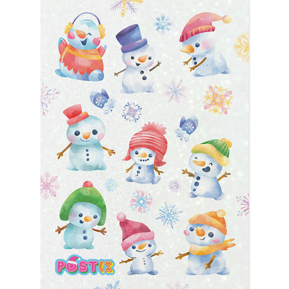  Sweet Snowmen Glitter Stickers、mySite、ghnorth