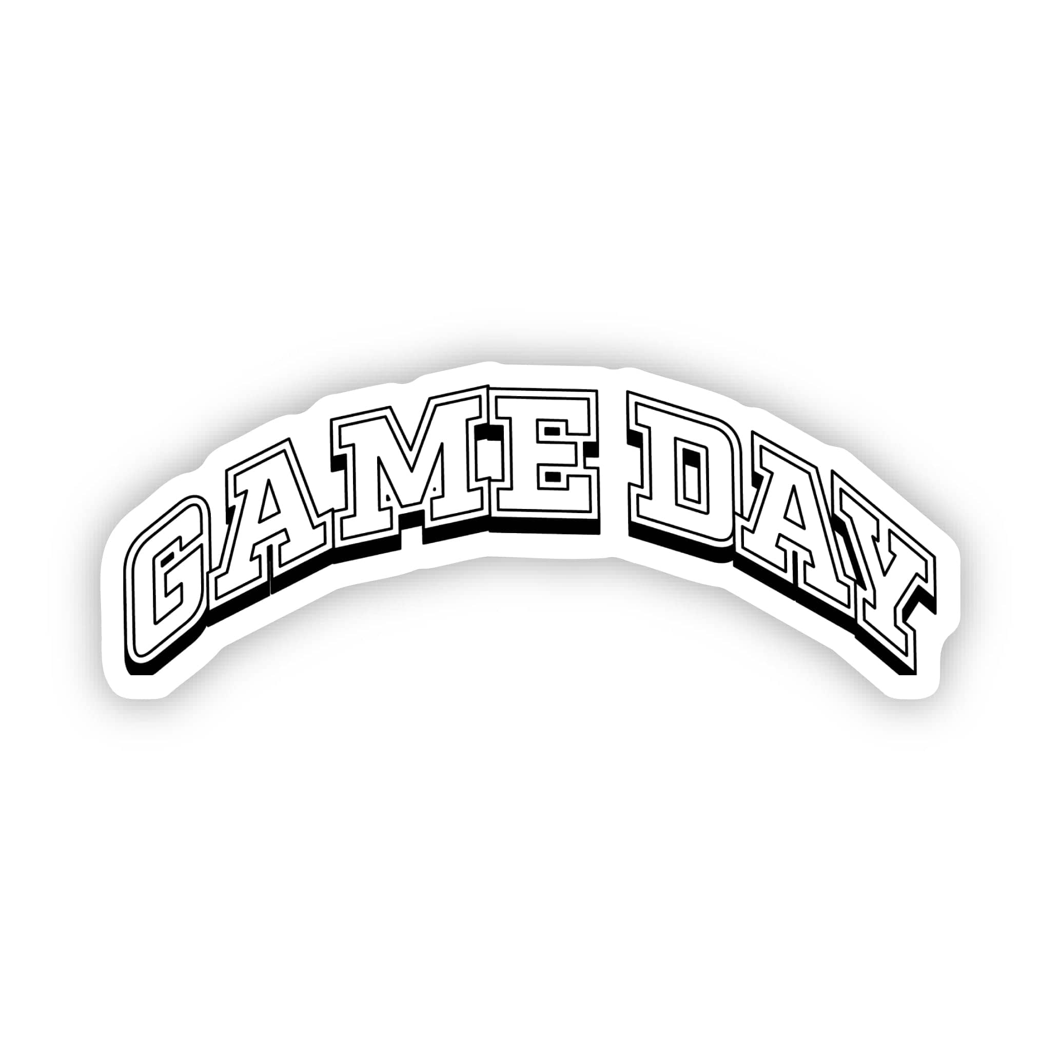  Game Day White Sports Curved Text Sticker、mySite、elrpsem3k