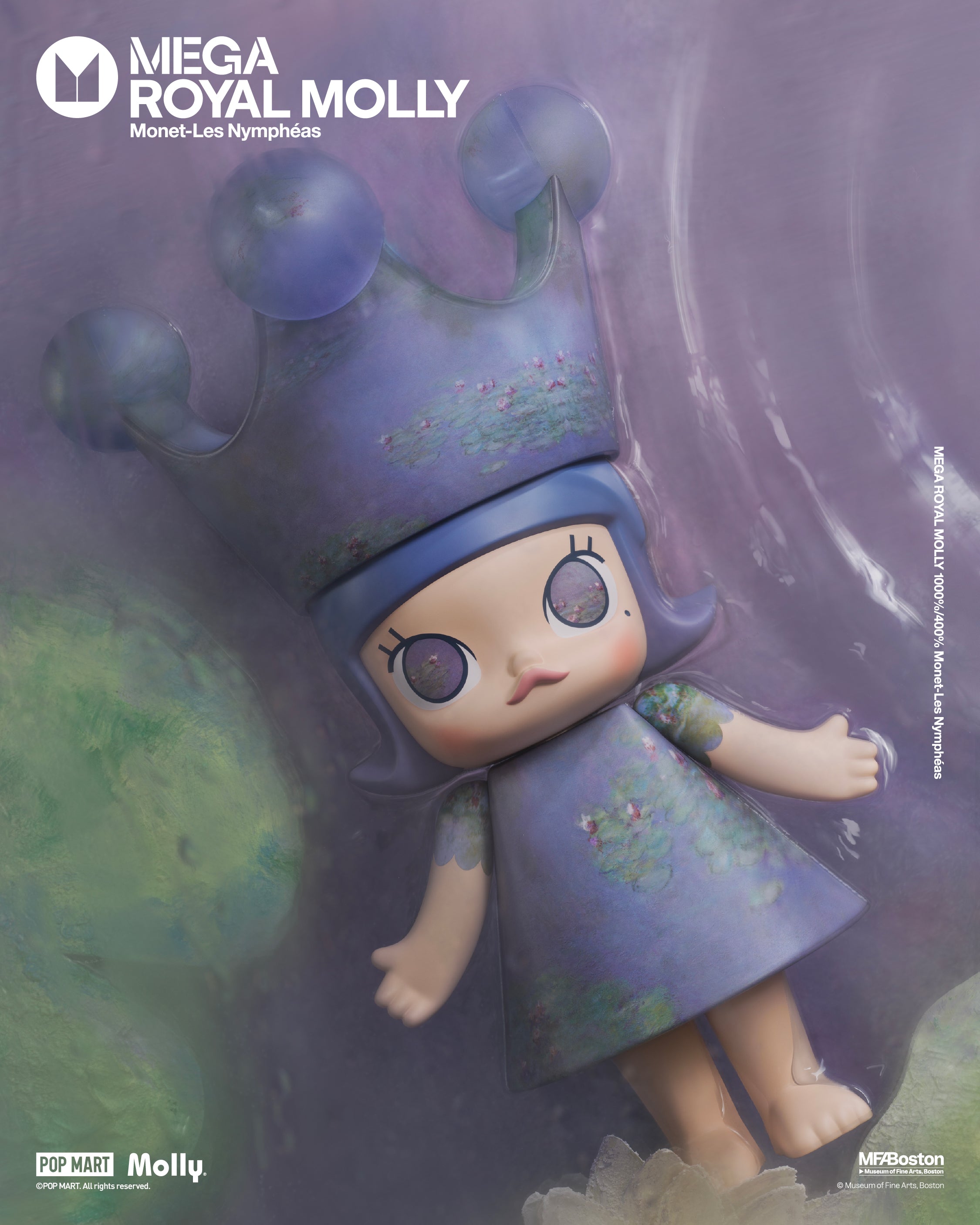  POP MART MEGA ROYAL MOLLY 1000% Monet-Les Nymphéas、mySite、greenlandpopulation