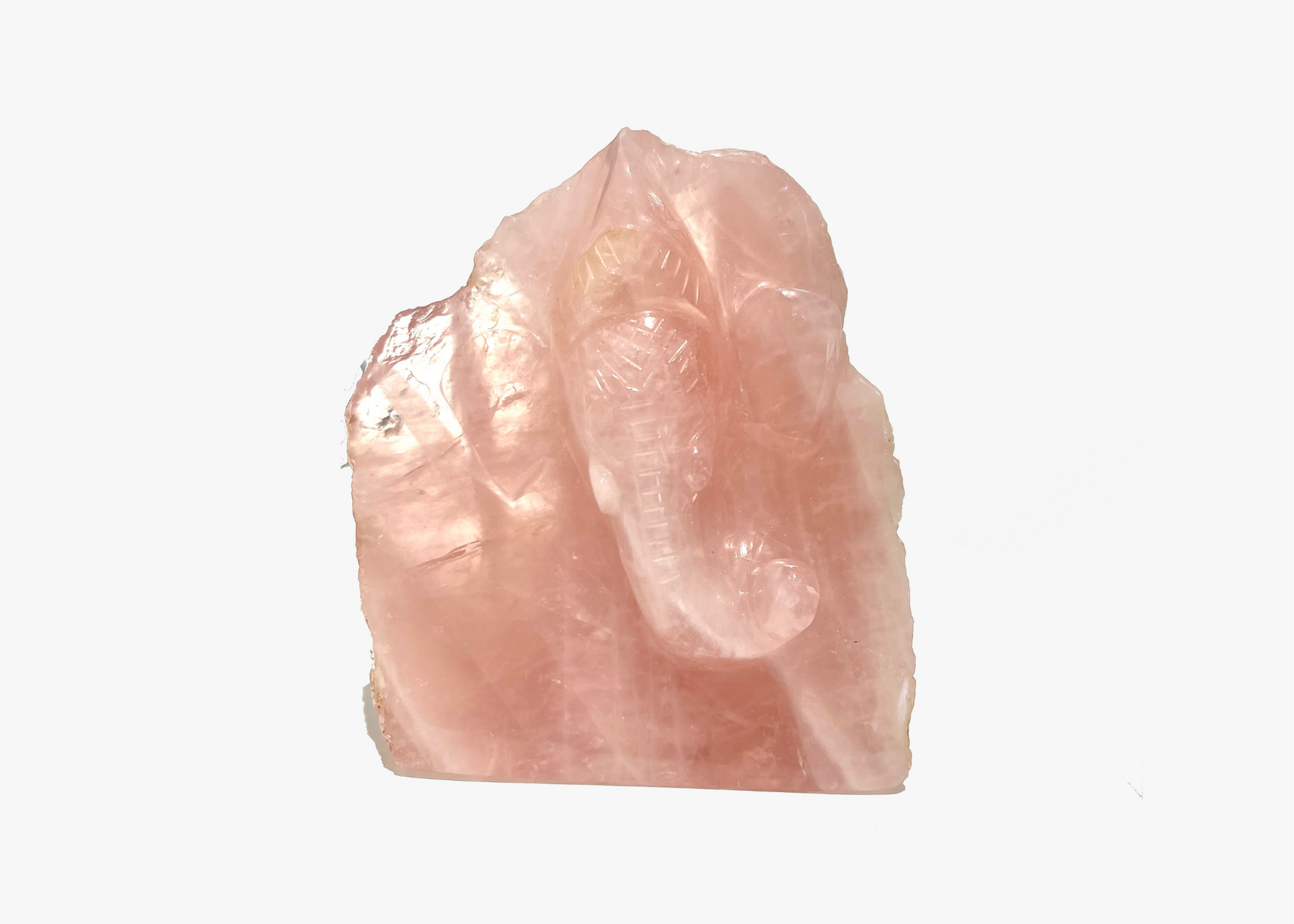 Ganesha Statue - Rose Quartz (Mini, 9cm)、mySite、topwebapps