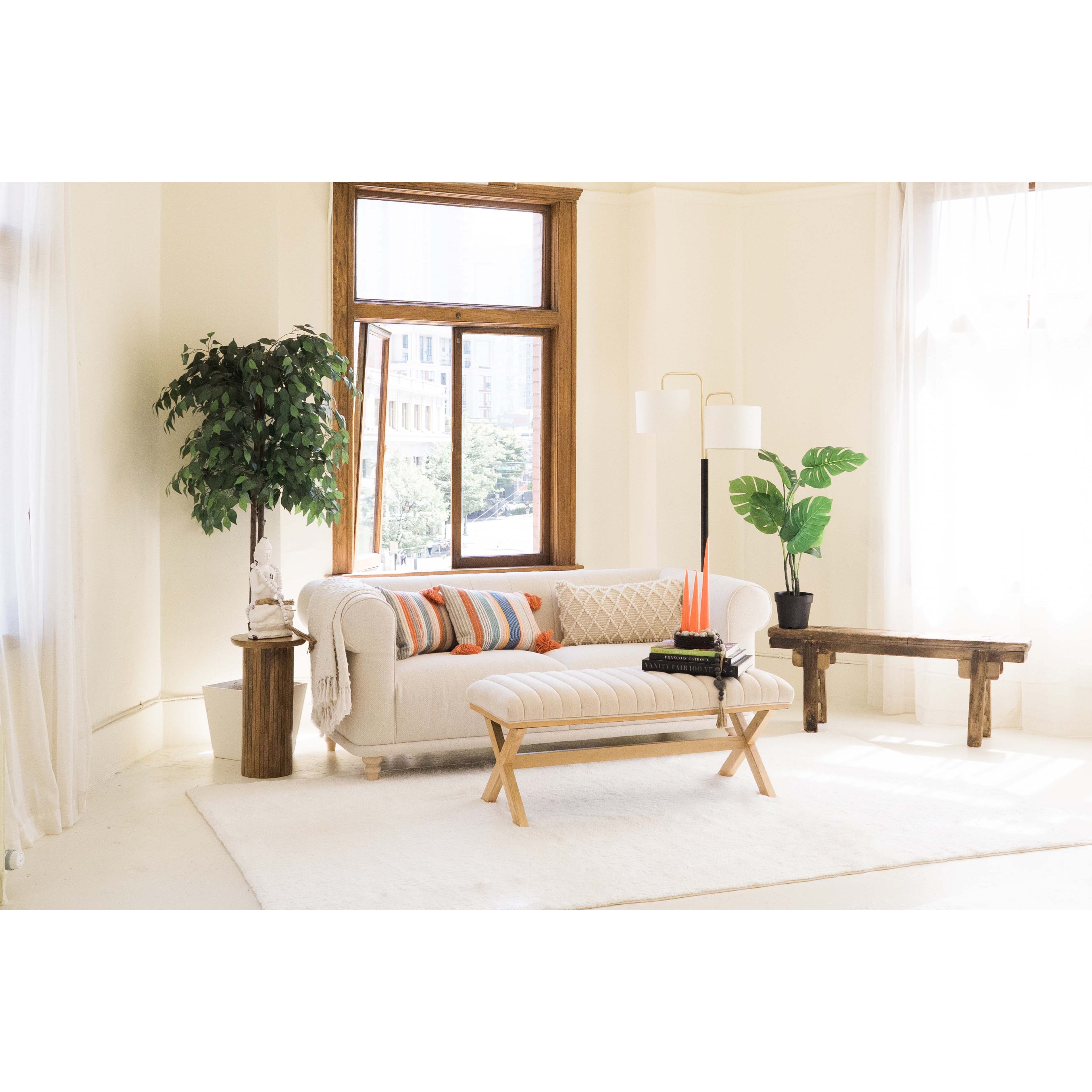 Signature Organic Cotton Solid Ivory Washable Area Rug、mySite、gigharbornorthrealestate