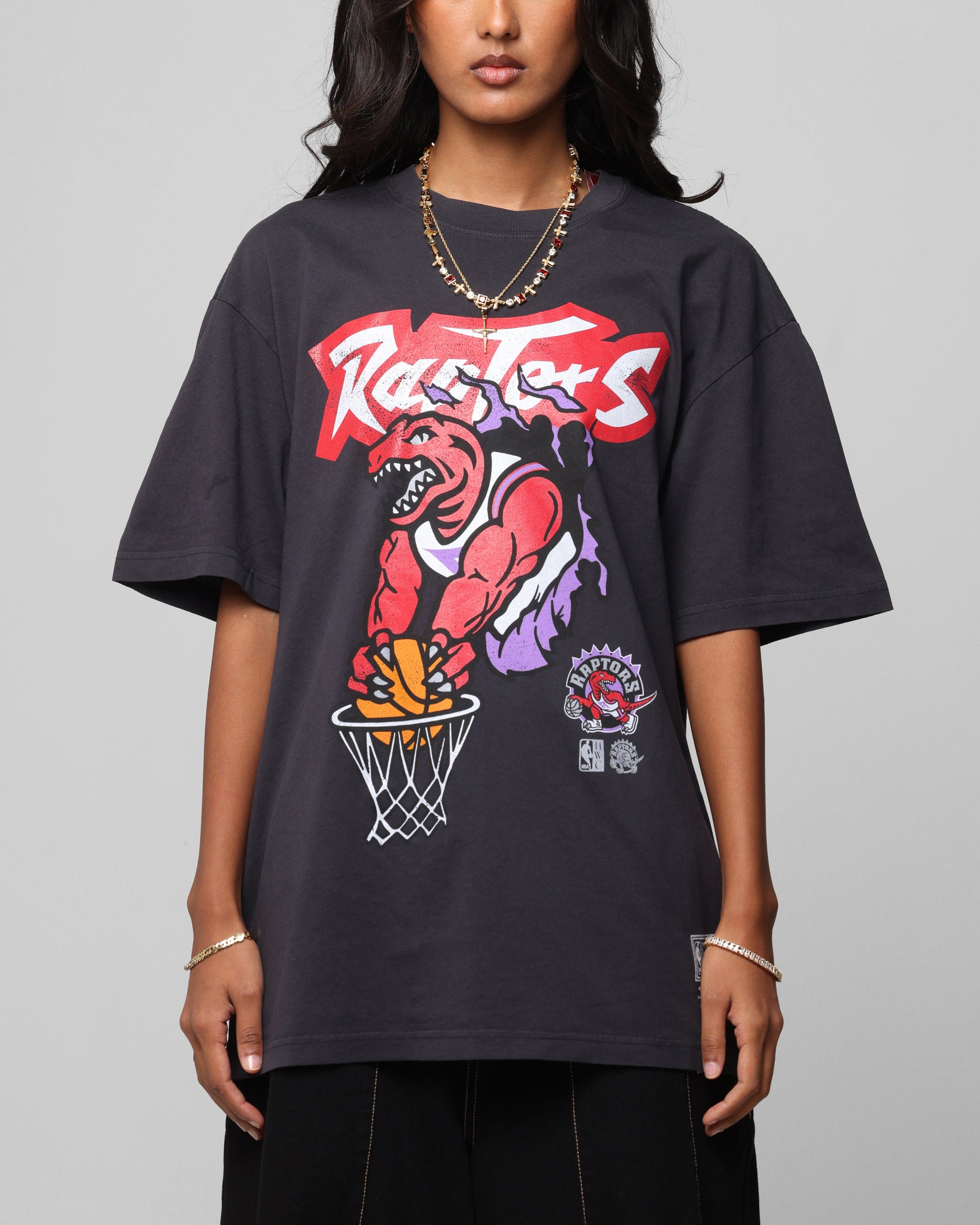 Mitchell & Ness Toronto Raptors T-Shirt Faded Black、mySite、zt4zffjzw