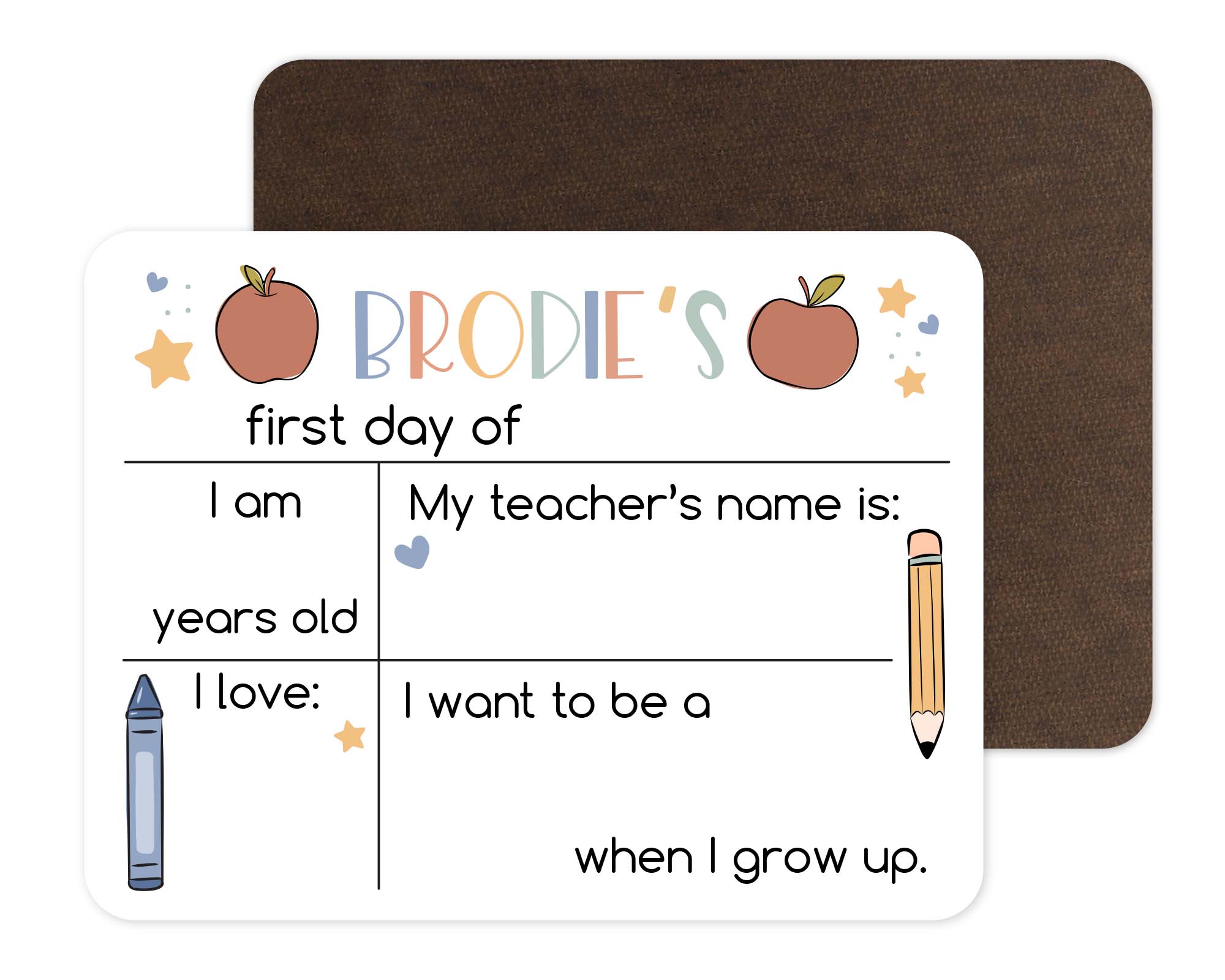  Kids Personalized Whiteboard | First Day Of - Apples、mySite、layawaytickets