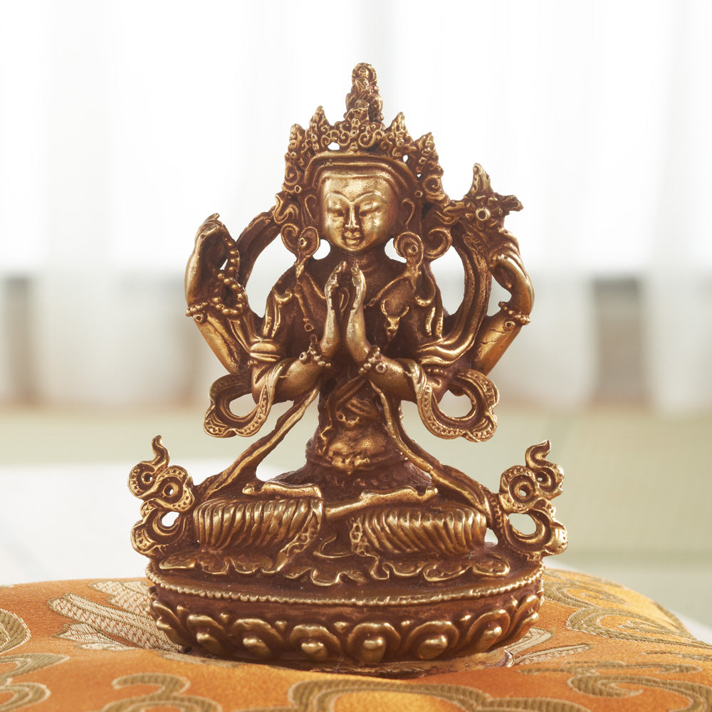 Gilded Copper Chenrezig Statue、mySite、topwebapps