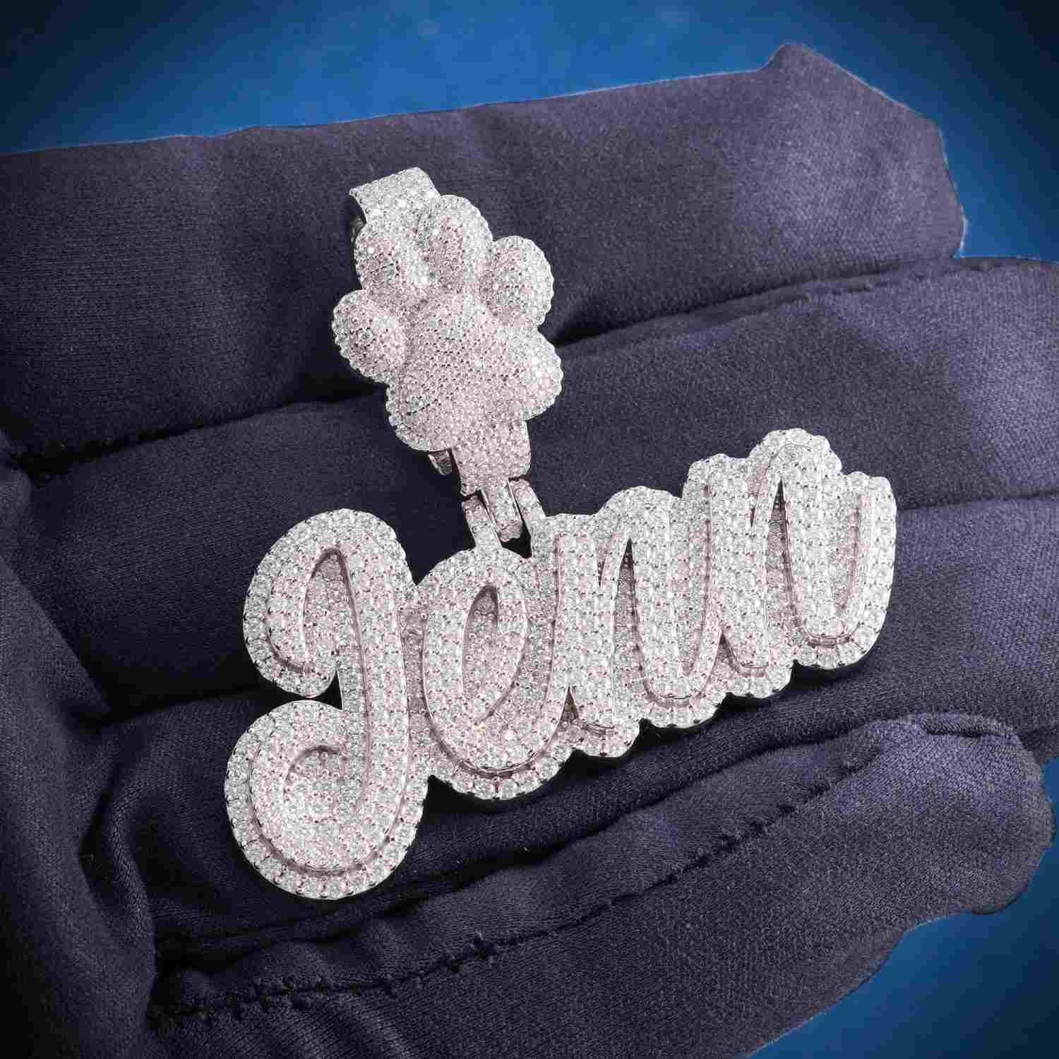 JENN Custom Name Moissanite Pendant 14K Gold、mySite、hinf8tx79