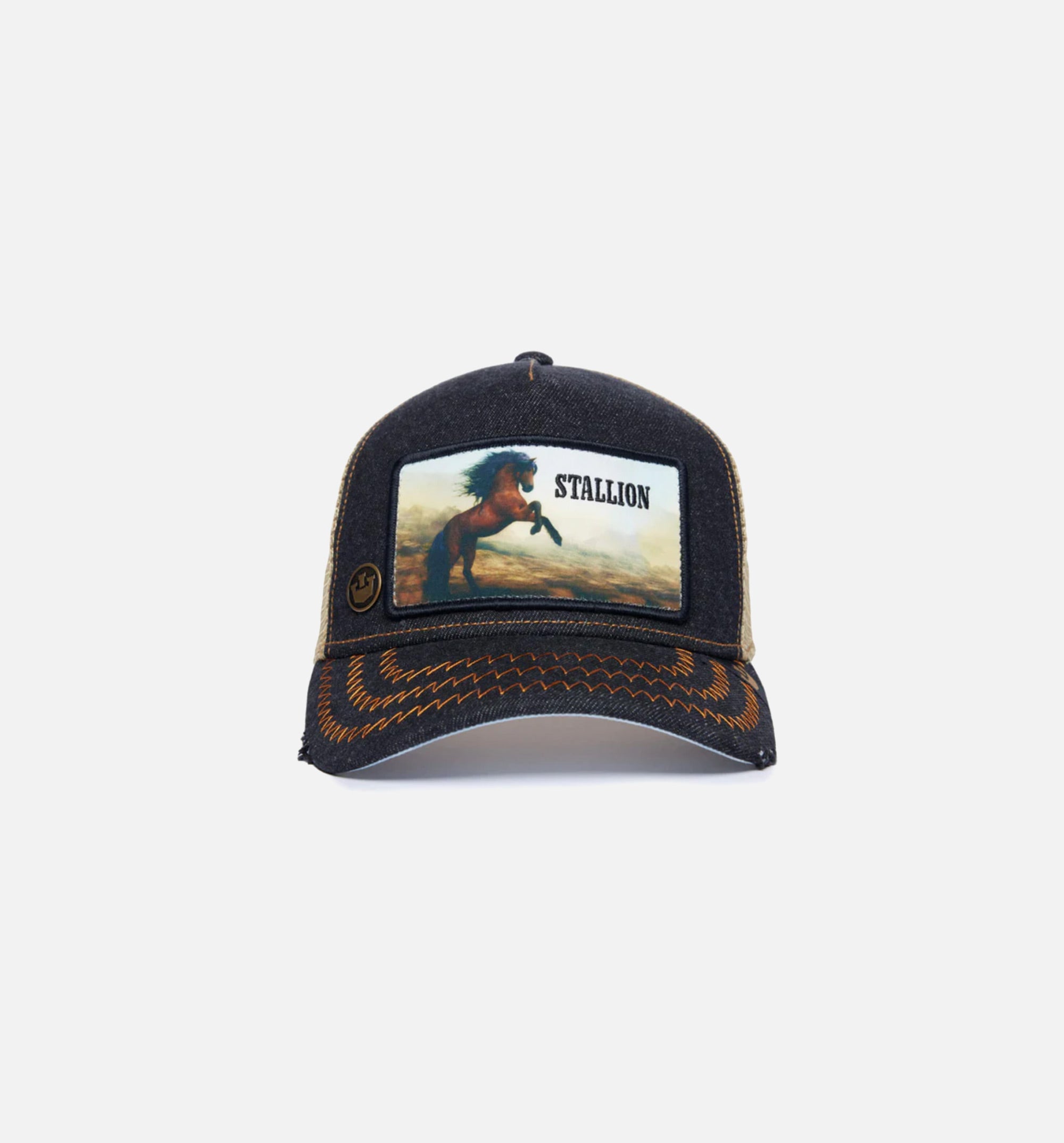 The Stallion Trucker Mens Hat - Tan/Black、mySite、dreamappss