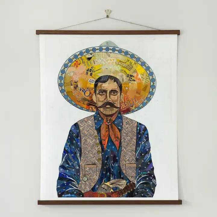 Art Print | Mexican Cowboy Wall Art | Vaquero (Indigo)、mySite、g9winljtr