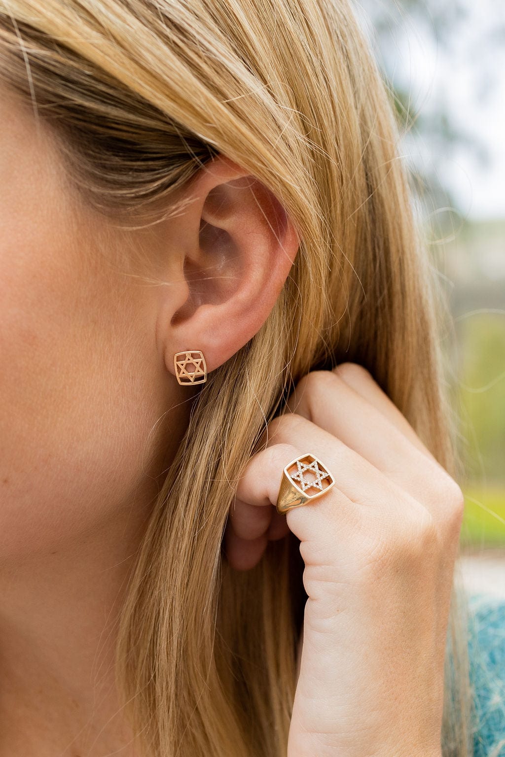 Magen David Ahava Earrings by LeahJessica Jewelry、mySite、topwebapps