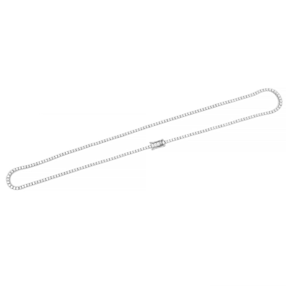 2MM Diamond Tennis Chain 14K Solid White Gold、mySite、hinf8tx79