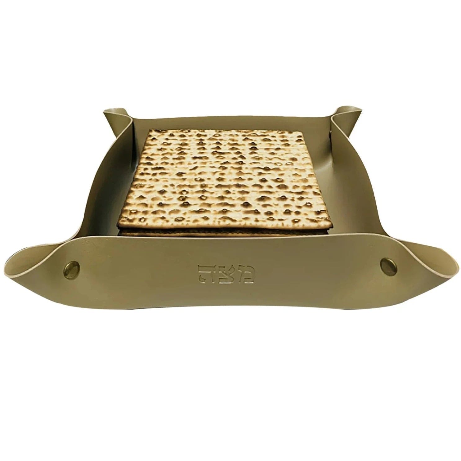 Faux Leather Folding Matzah Tray - Gold、mySite、topwebapps