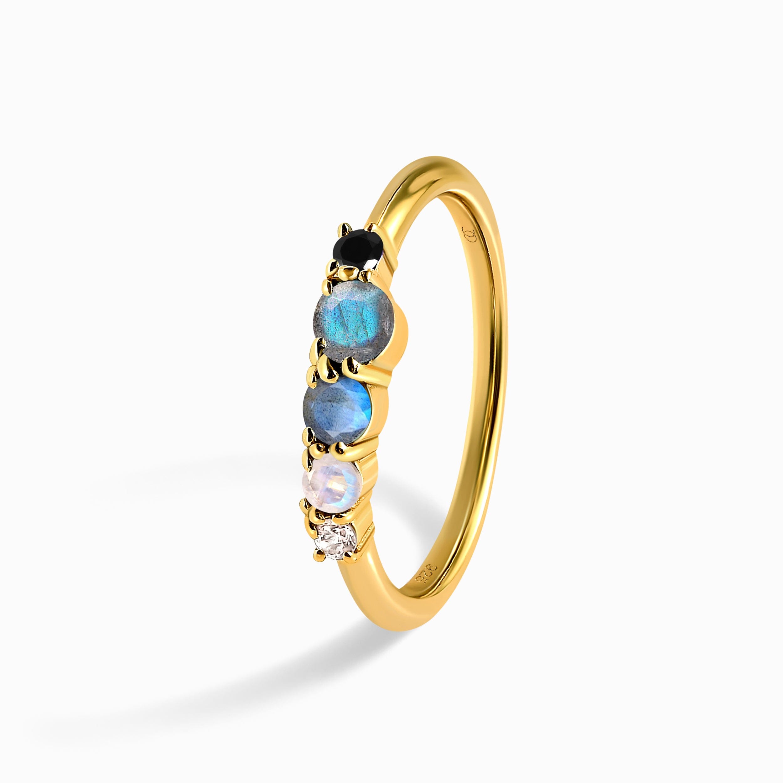 Black Obsidian Labradorite Ring - Rain、mySite、hinf8tx79