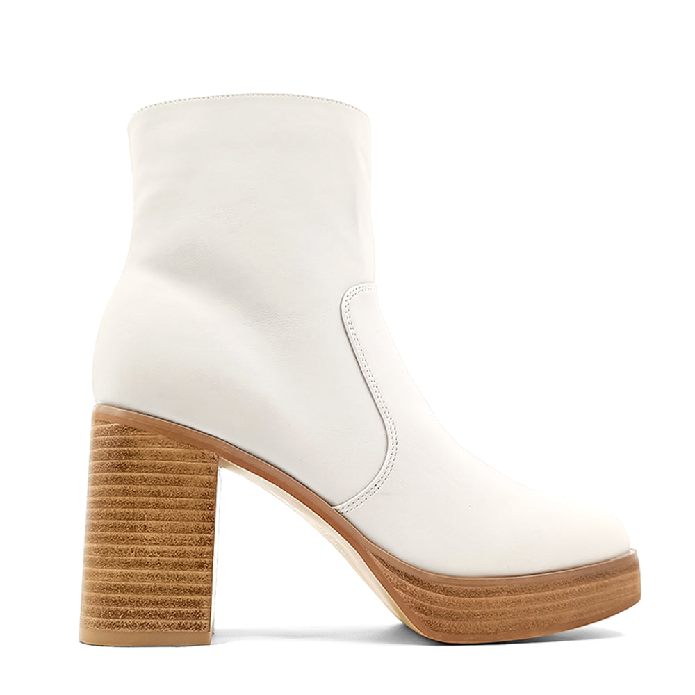 Vernita Round Toe Platform Zippered Boots、mySite、gtrtttuynbv