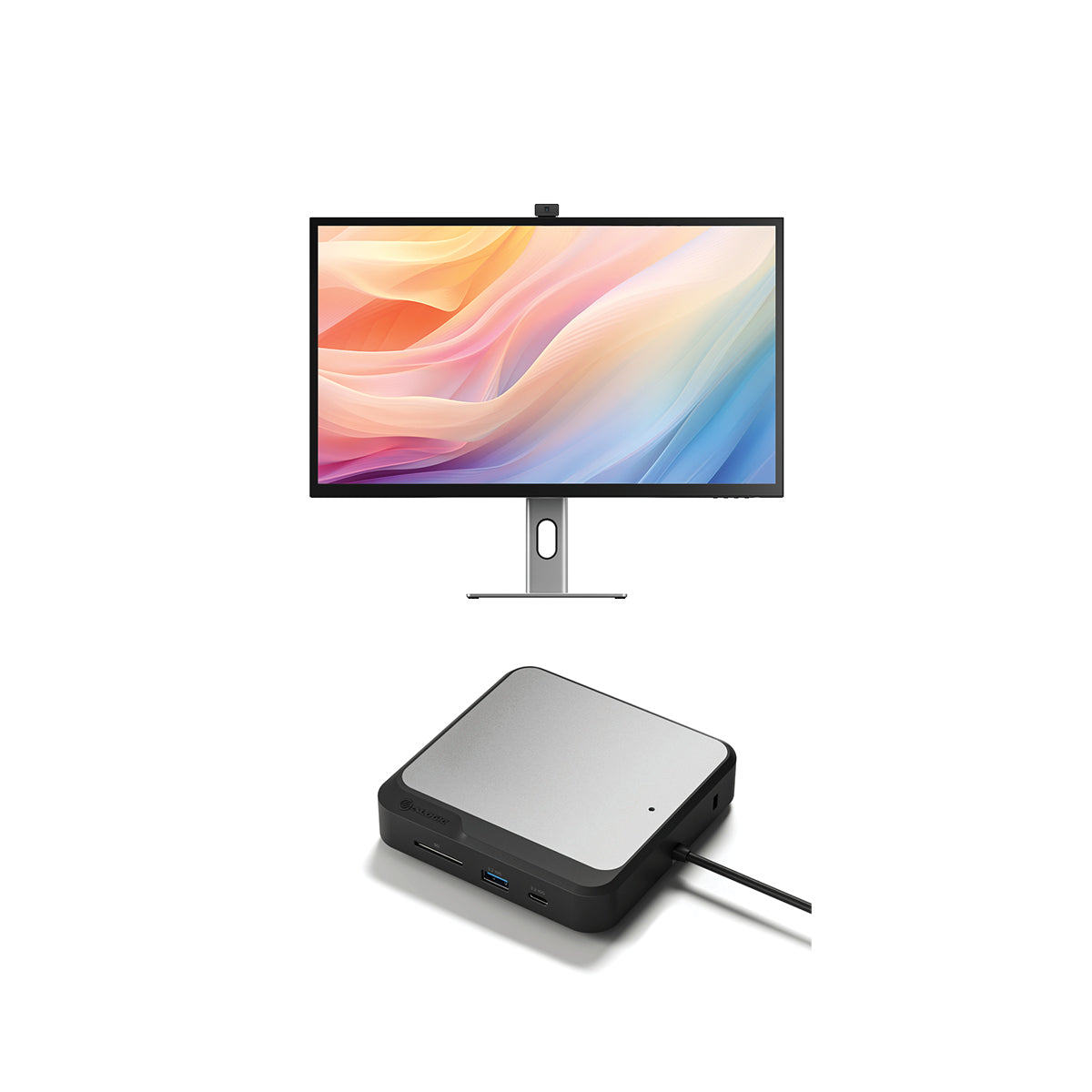 Clarity Max Pro 32 UHD 4K Monitor with USB-C Power Delivery and Webcam + Dual 4K Universal Docking Station _ HDMI Edition、mySite、fannypackpong