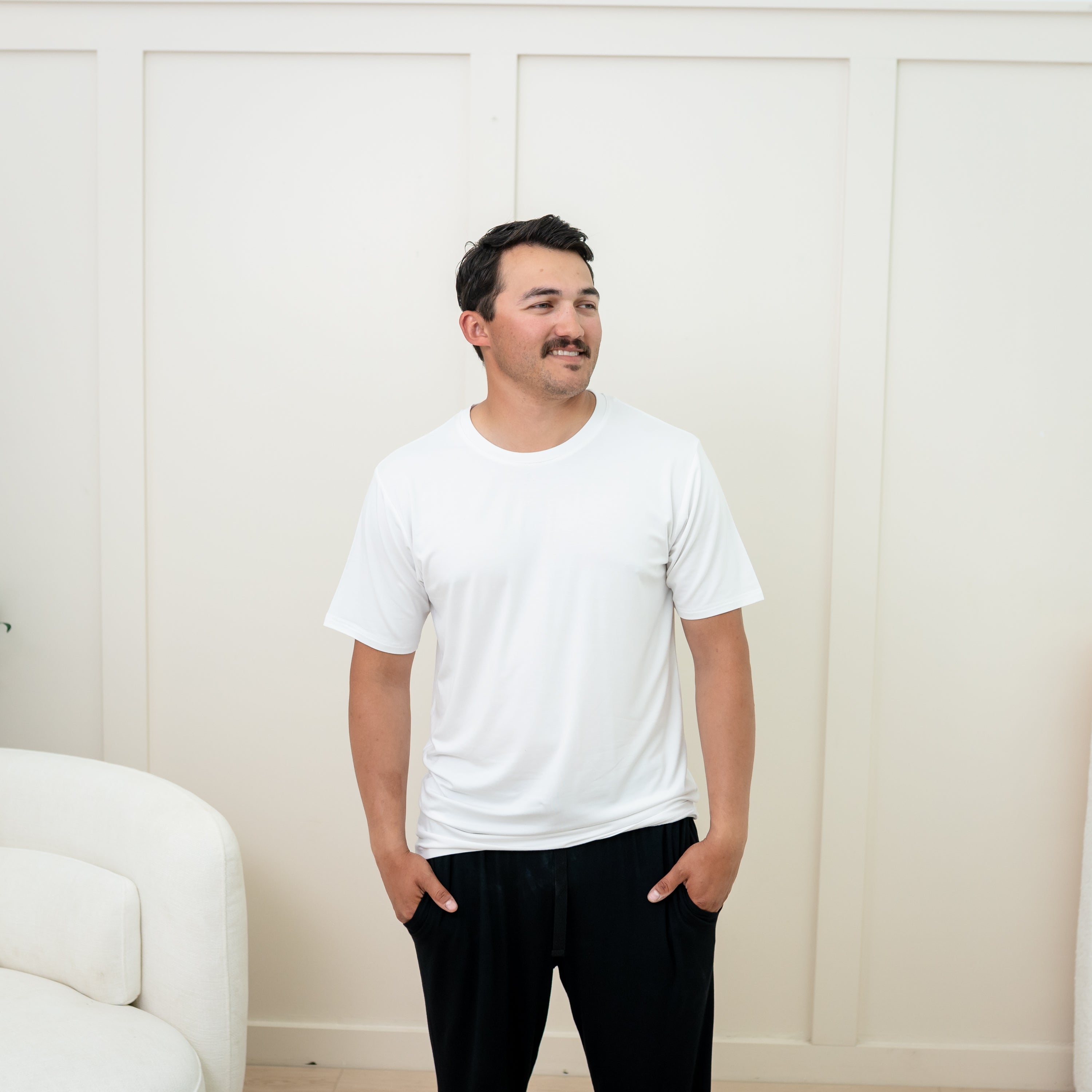  Men's Crew Neck Tee in Snow、mySite、layawaytickets