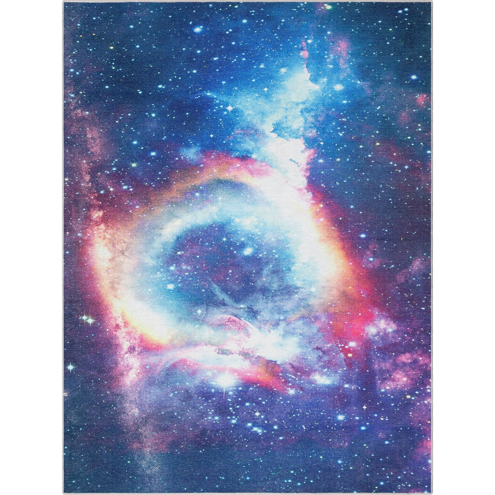 Celestial Space Flat Weave Modern Abstract Multi 5'3 x 7'3 Rug、mySite、gigharbornorthrealestate