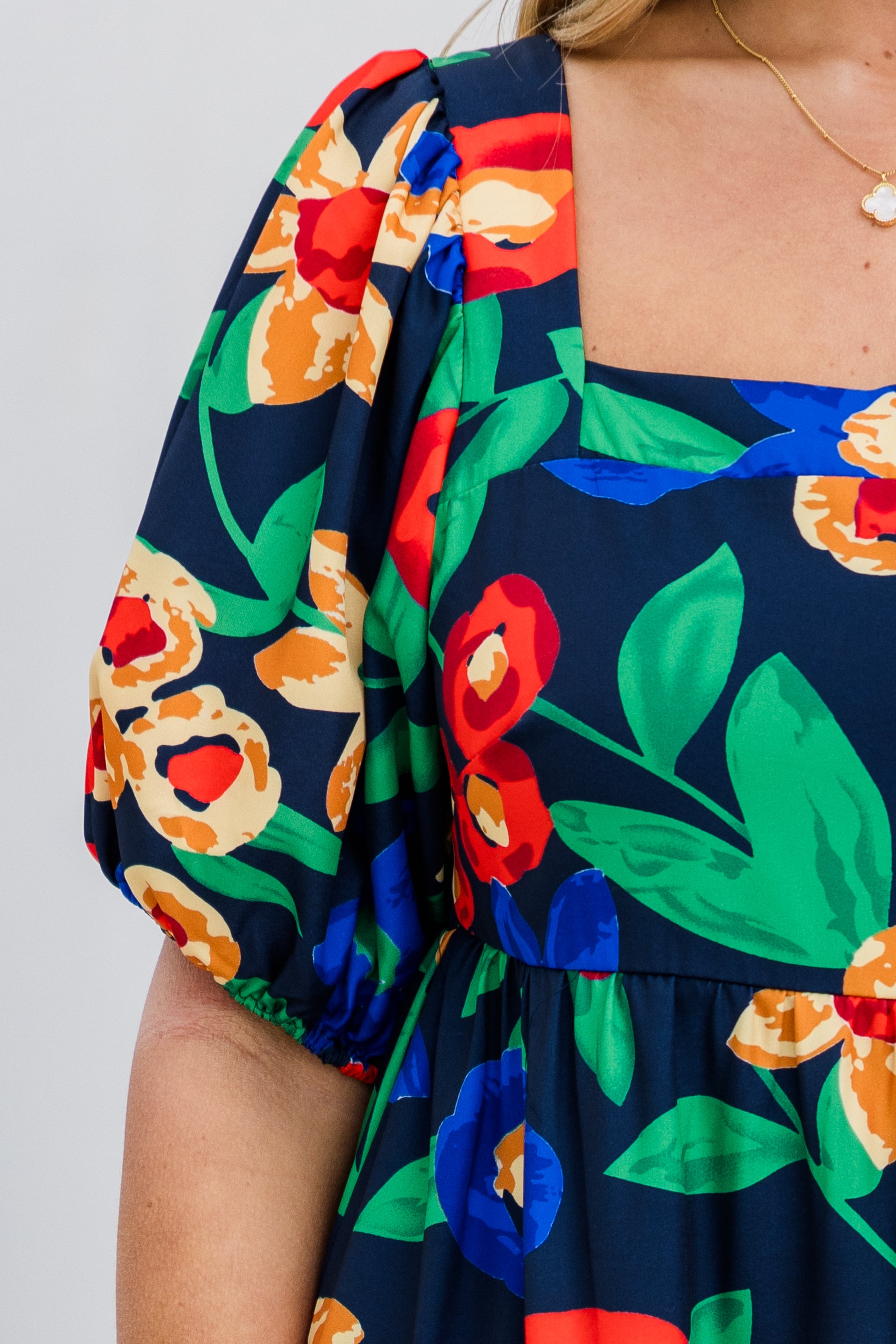  Let's Get Away Dress, Navy Floral、mySite、justintrudeaud