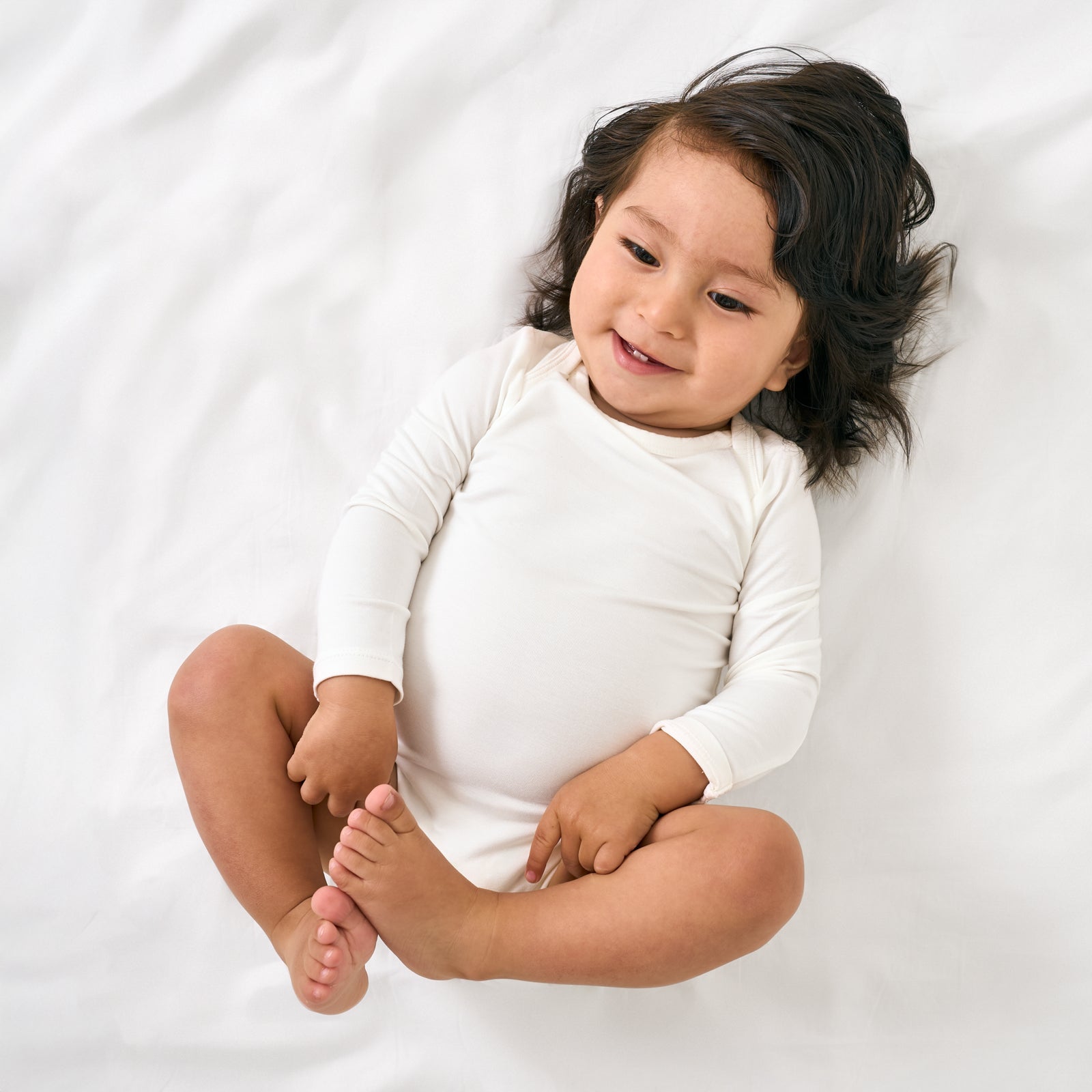 Soft White Long Sleeve Bodysuit、mySite、g9winljtr