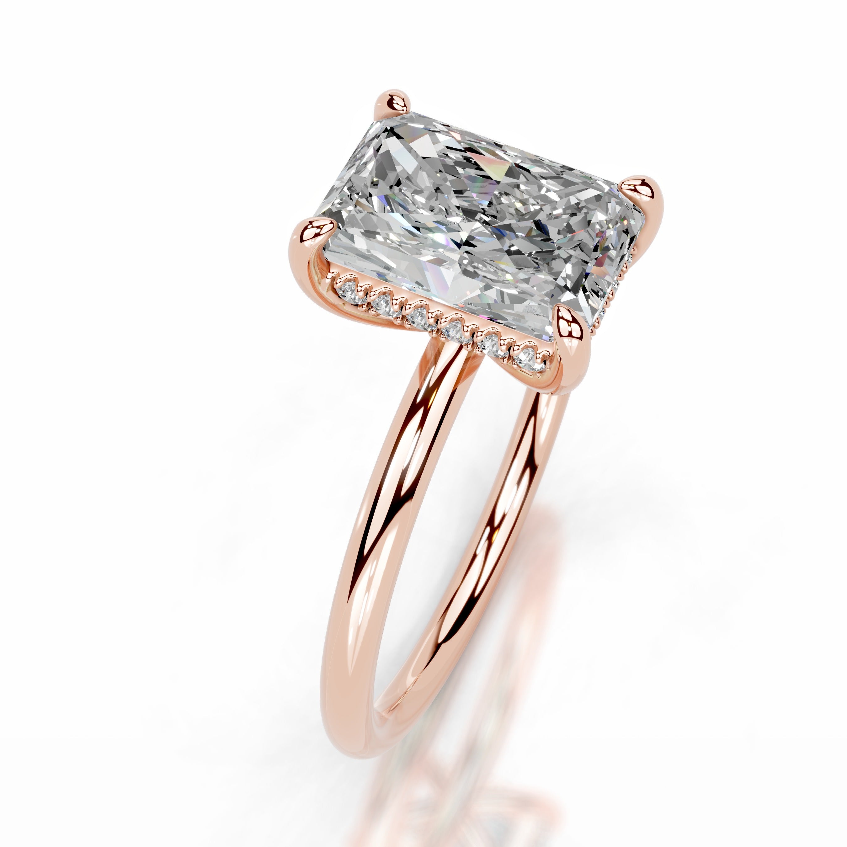 Willow Moissanite & Diamond Ring - 14K Rose Gold、mySite、hinf8tx79